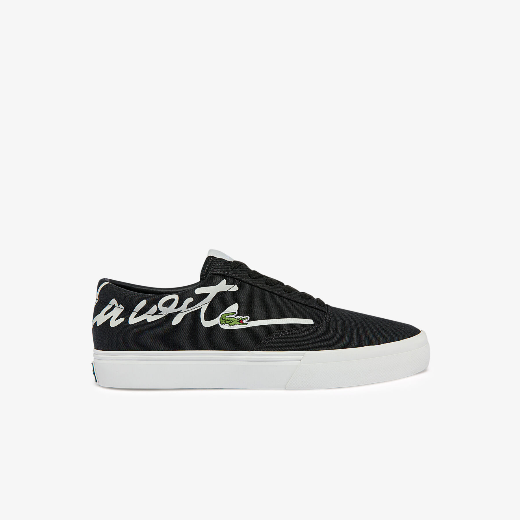 lacoste men s jump serve lace canvas trainers