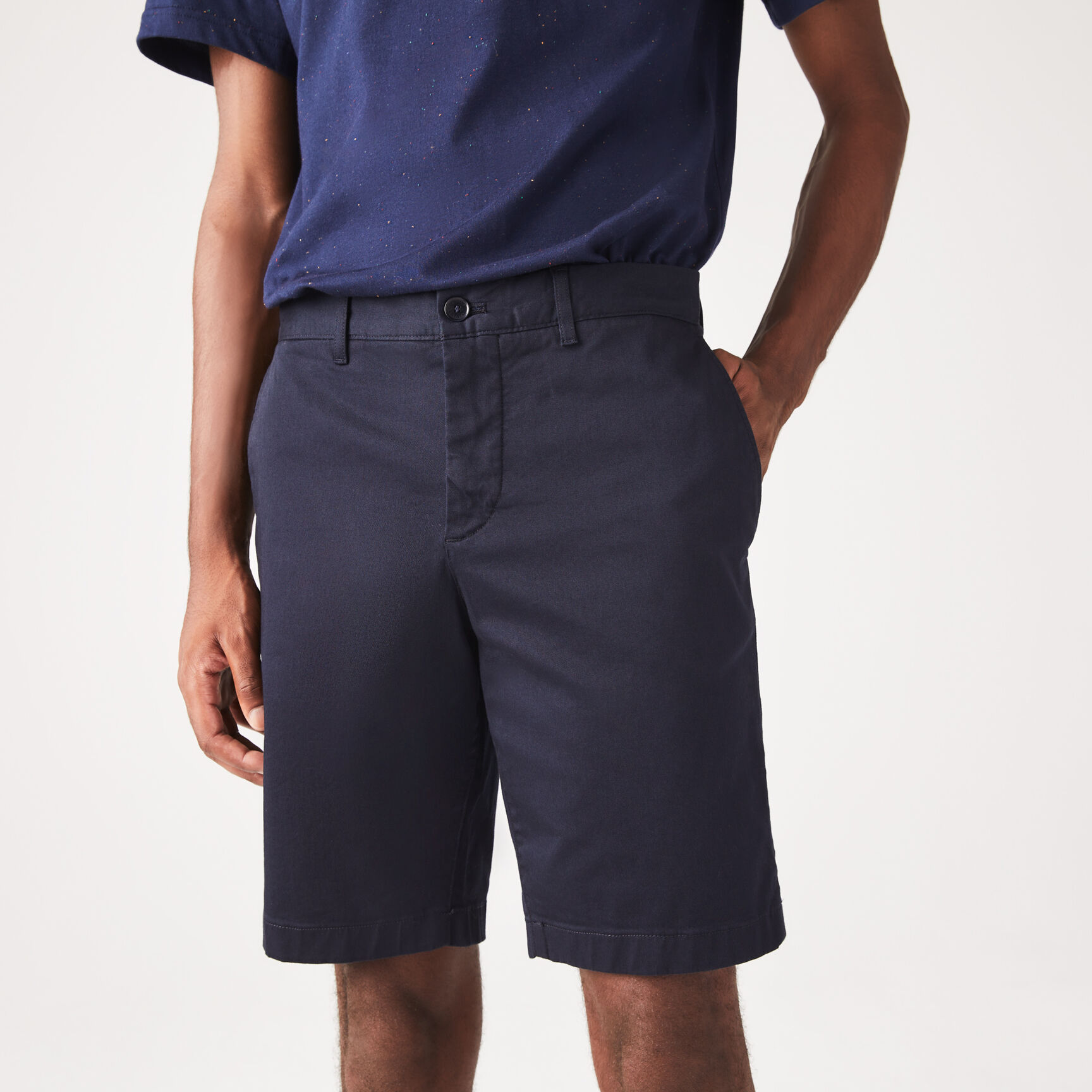 Men's Slim Fit Stretch Cotton Bermuda Shorts