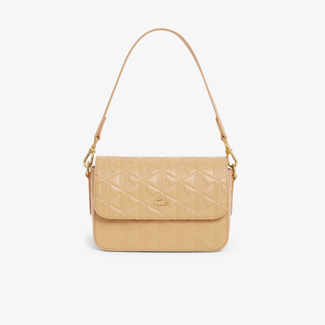 Maheki Embossed Leather Shoulder Bag lacoste maheki embossed leather shoulder bag