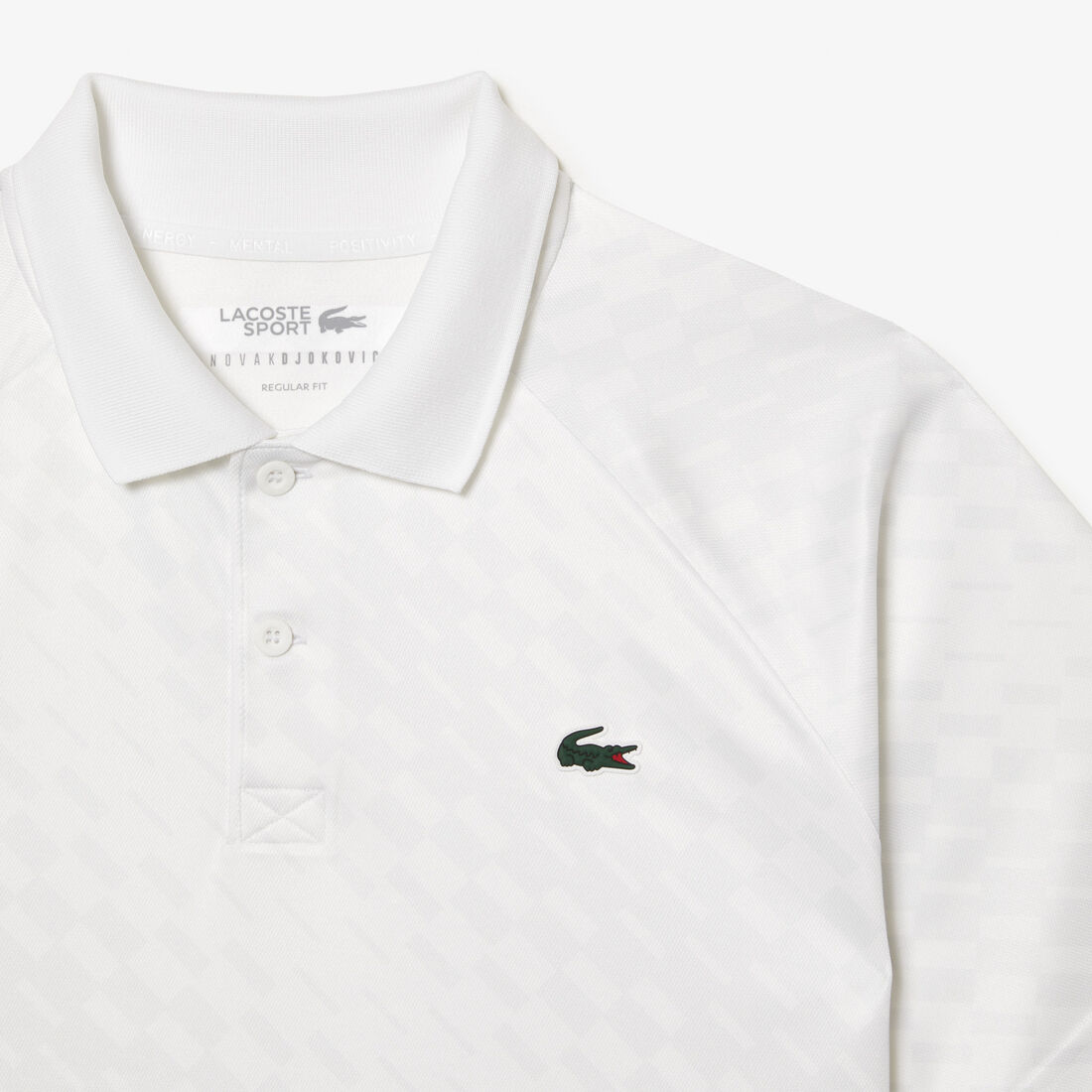 تيشيرت بولو مزين بنقشة للرجال مجموعة Lacoste Tennis x Novak Djokovic تيشيرت بولو مزين بنقشة للرجال مجموعة Lacoste Tennis x Novak Djokovic
