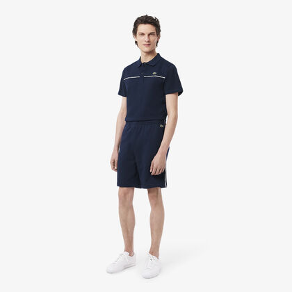 Logo Trim Cotton Fleece Shorts