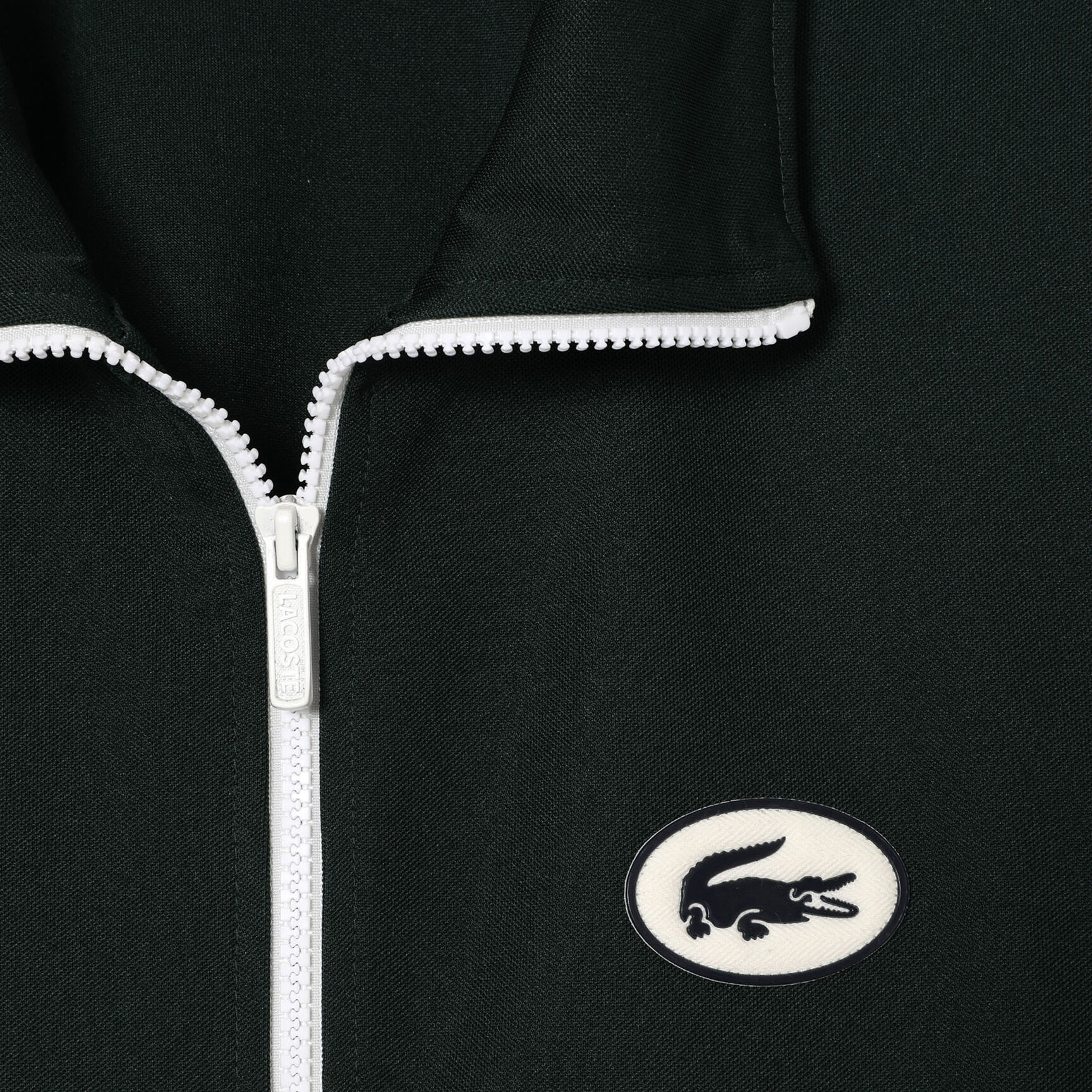 سويت شيرت لاكوست بيكيه بياقة عالية وسحّاب للرجال