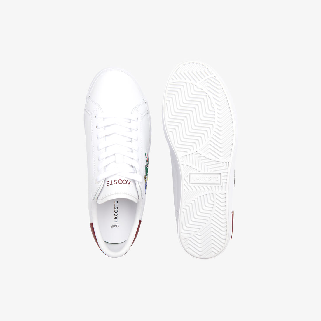 سنيكرز لاكوست باور كورت جلد للنساء سنيكرز لاكوست باور كورت جلد للنساء