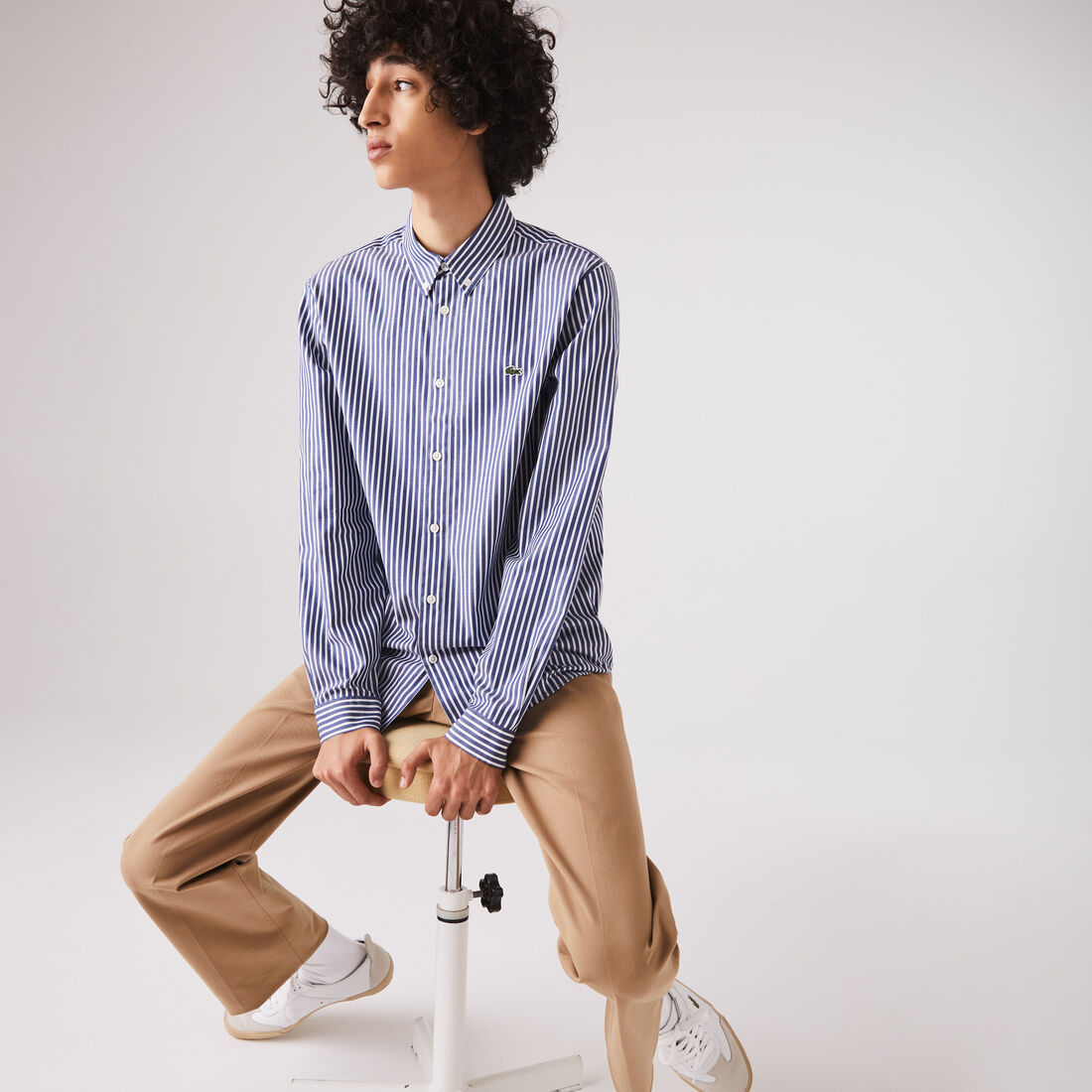 Men's Regular Fit Striped Cotton Shirt