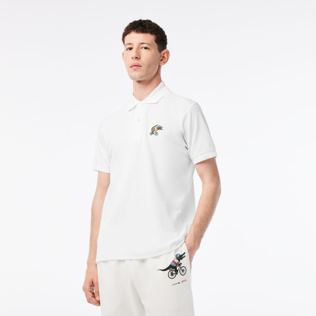 Men&rsquo;s Lacoste x Netflix Organic Cotton Polo Shirt