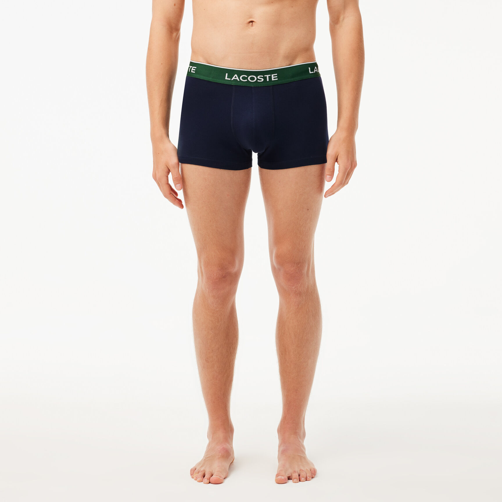 Pack Of 3 Navy Casual Trunks With Contrasting Waistband Pack Of 3 Navy Casual Trunks With Contrasting Waistband