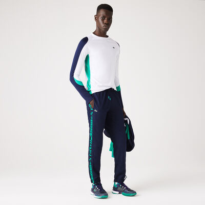 بنطال رياضي تنس بطبعات جانبية للرجال مجموعة Lacoste Sport