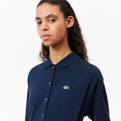 3/4 Sleeve Cotton Pique Polo Dress 3/4 Sleeve Cotton Pique Polo Dress