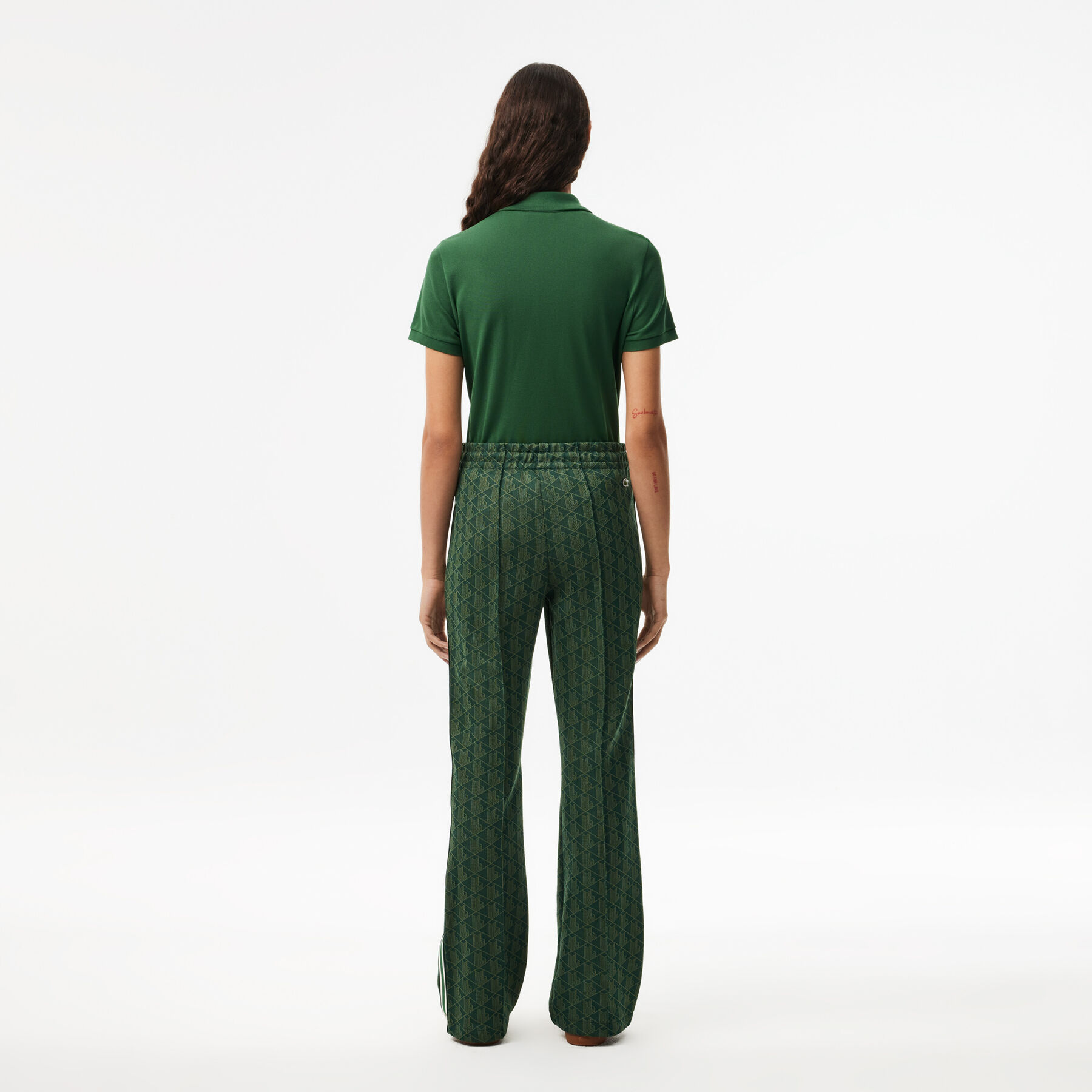 lacoste flared monogram sweatpants