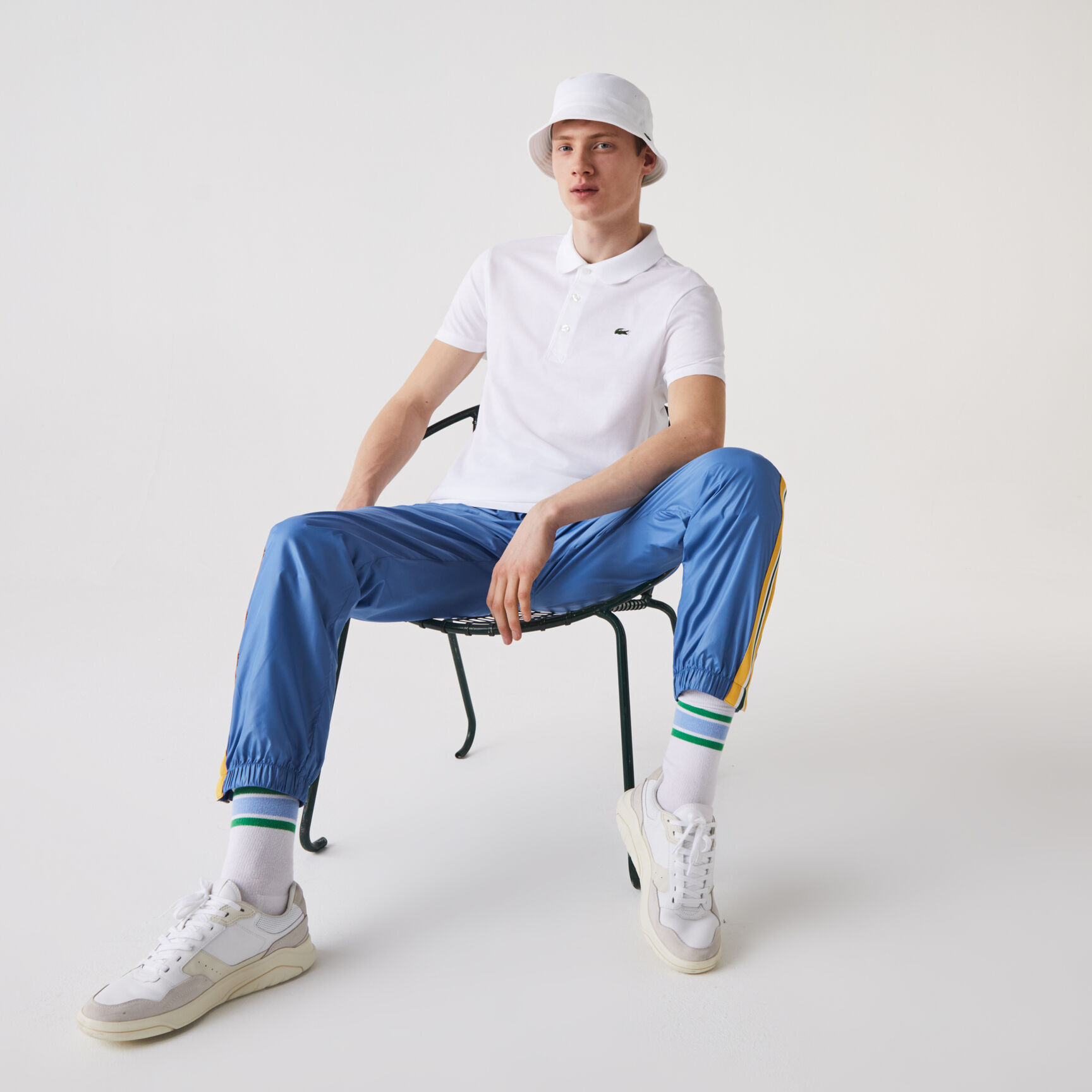 تيشيرت بولو تنس نسيج قطن خفيف بقصة عادية للرجال مجموعة Lacoste SPORT