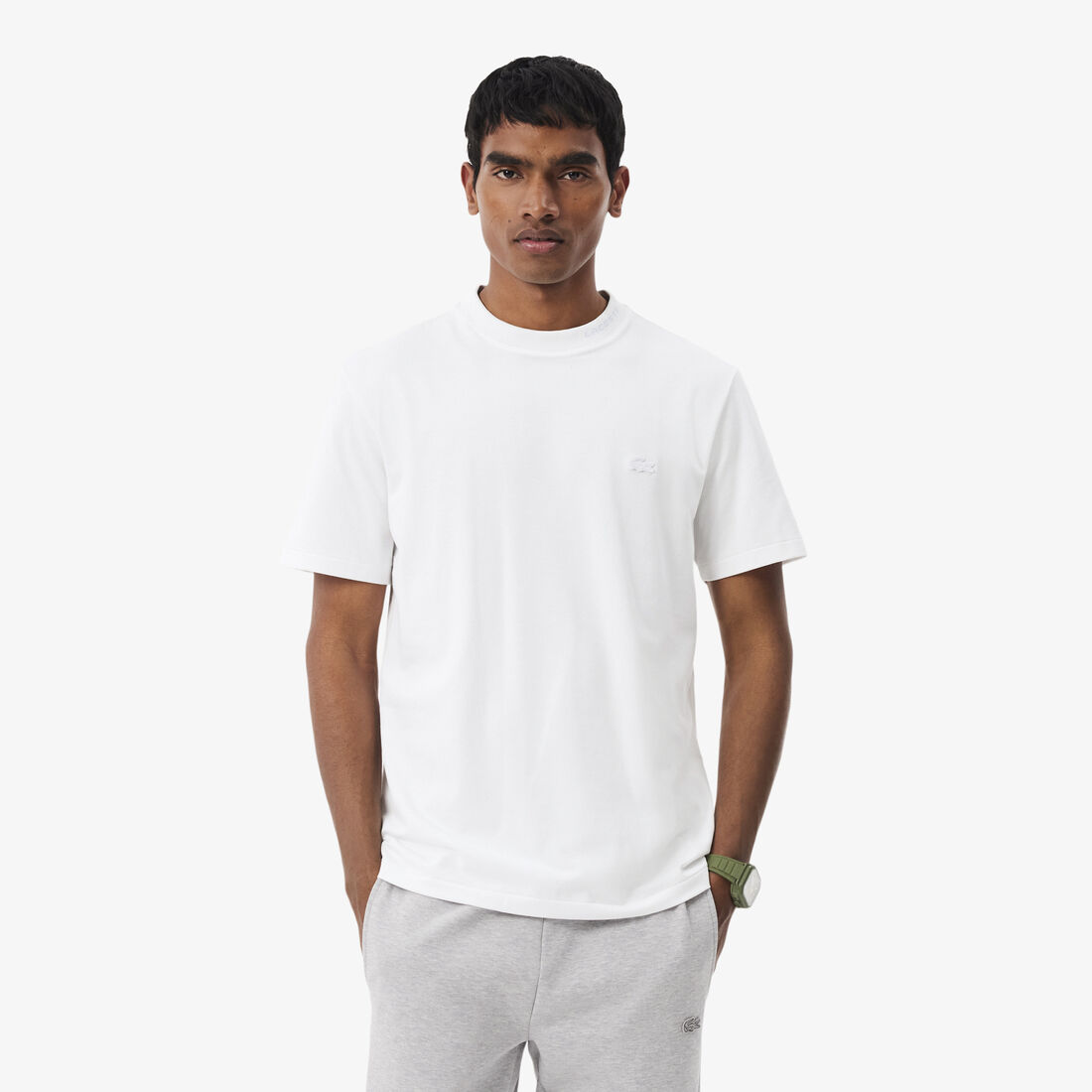 Jacquard Branded Pique Commuter T-shirt lacoste jacquard branded pique commuter t shirt