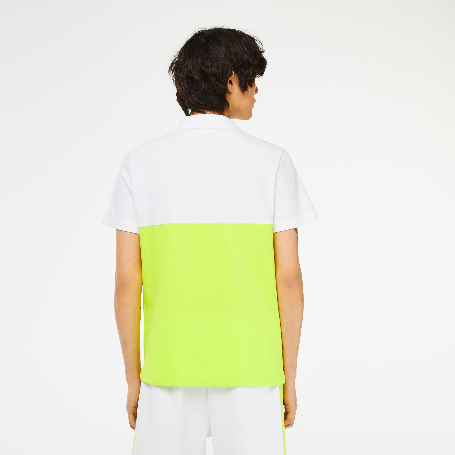 men s lacoste cotton pique colourblock polo shirt