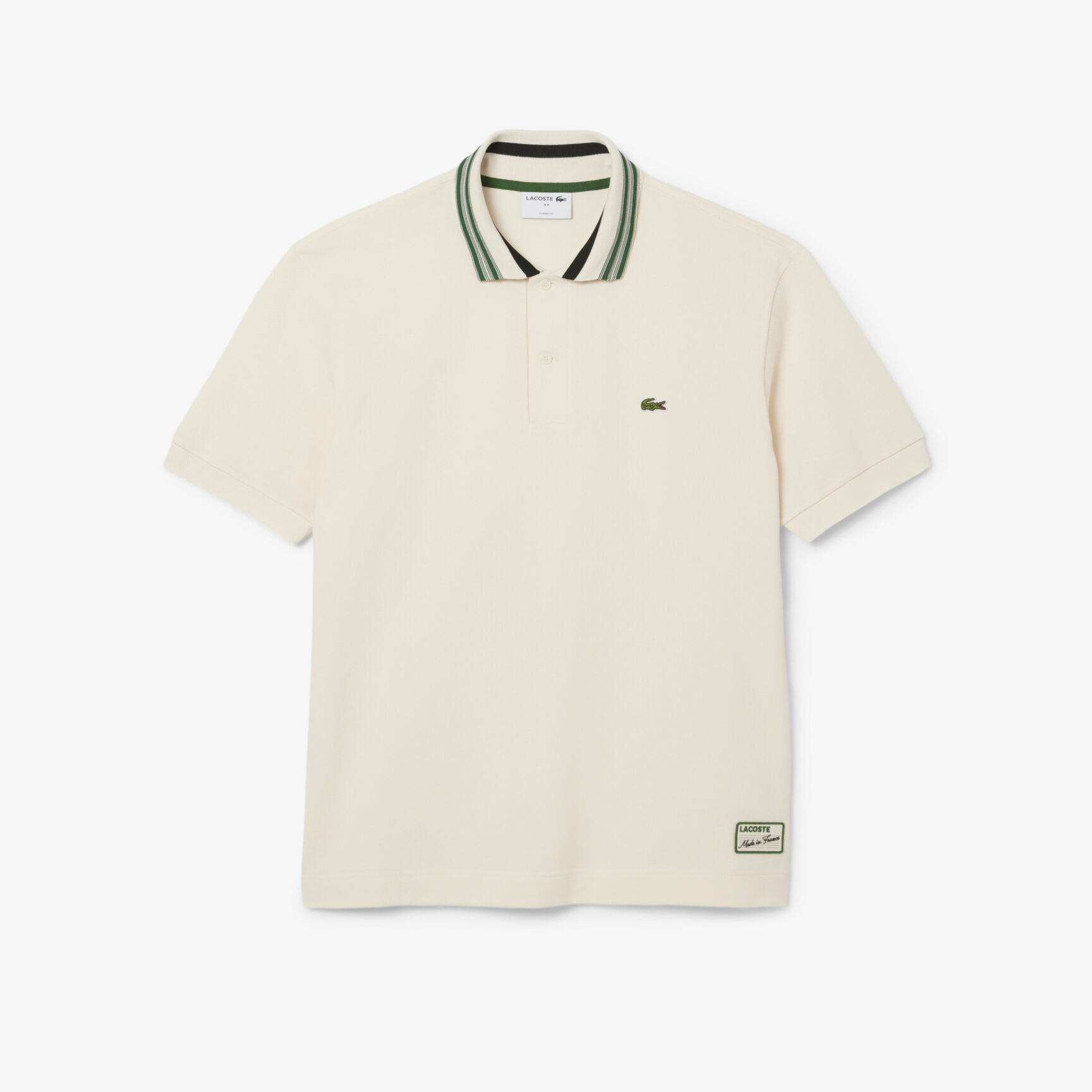 قميص بولو كلاسيكي مخطط من صنع فرنسي