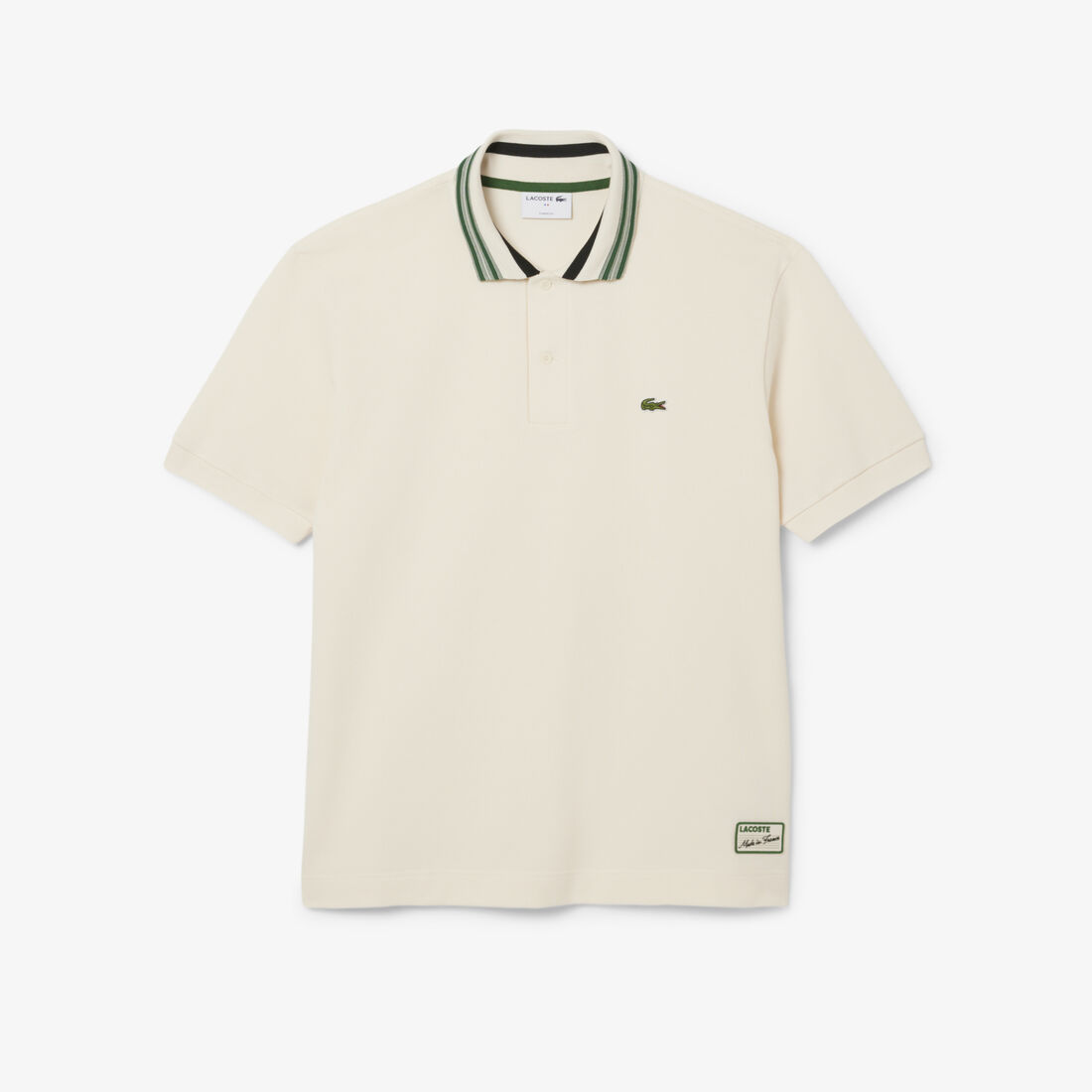 French Made Classic Fit Stripe Collar Polo Shirt French Made Classic Fit Stripe Collar Polo Shirt