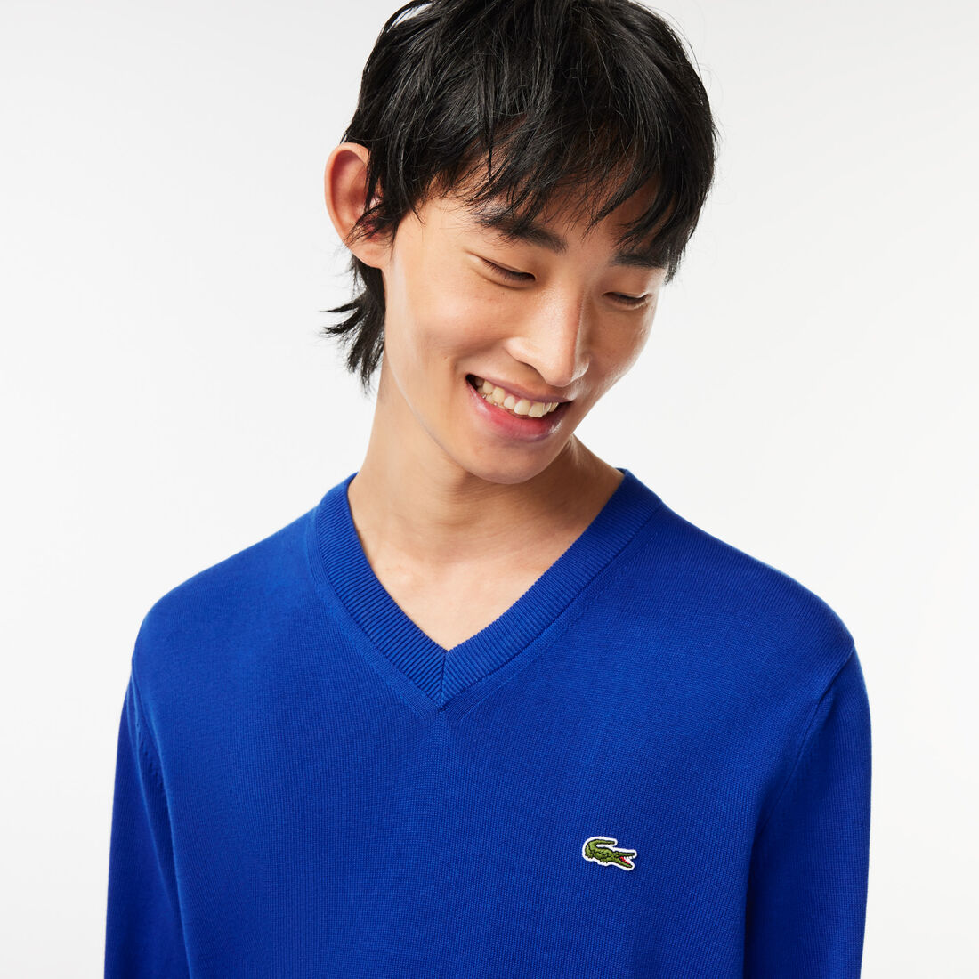 Monochrome Cotton V-neck Sweater Monochrome Cotton V-neck Sweater