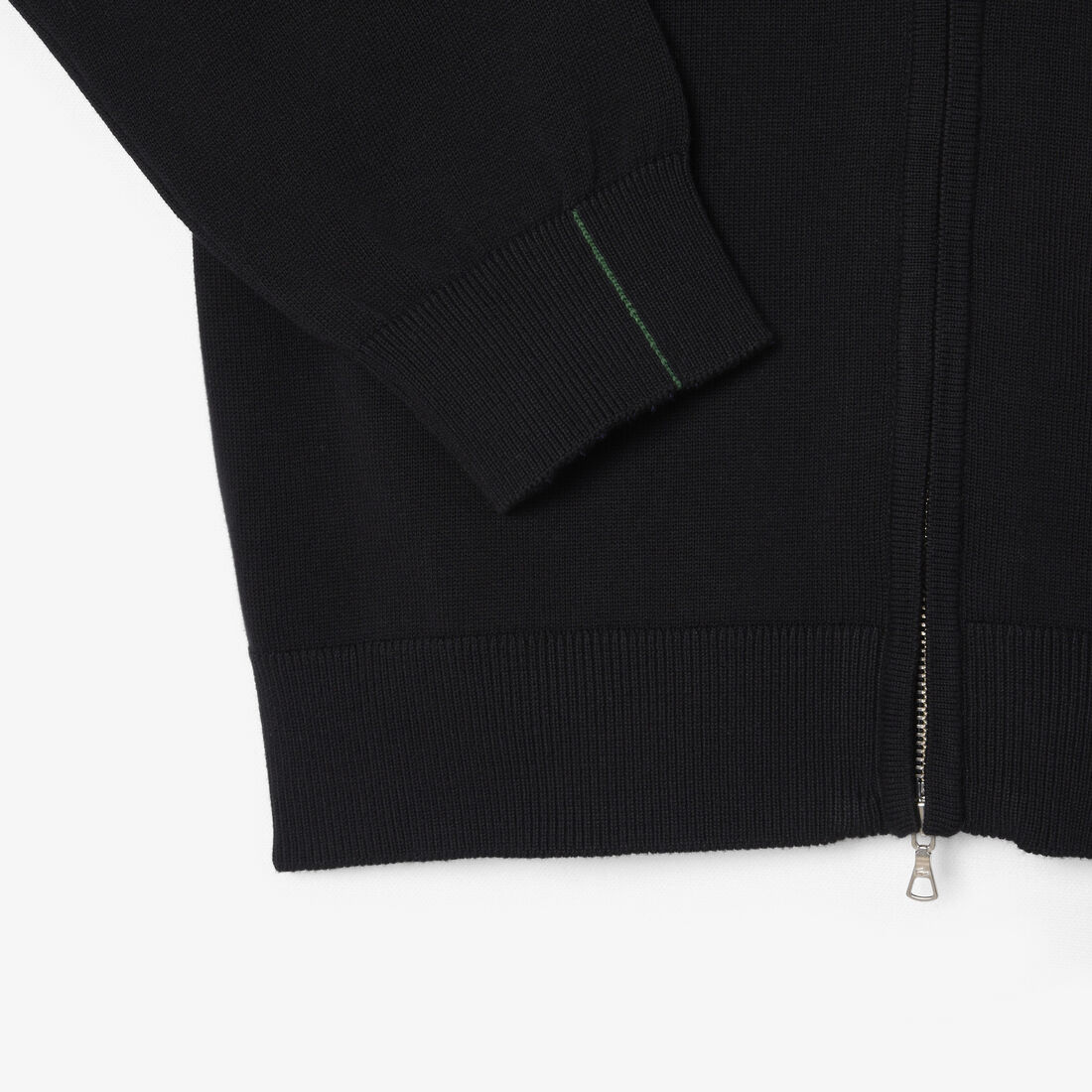 Zipped High Neck Cotton Sweater