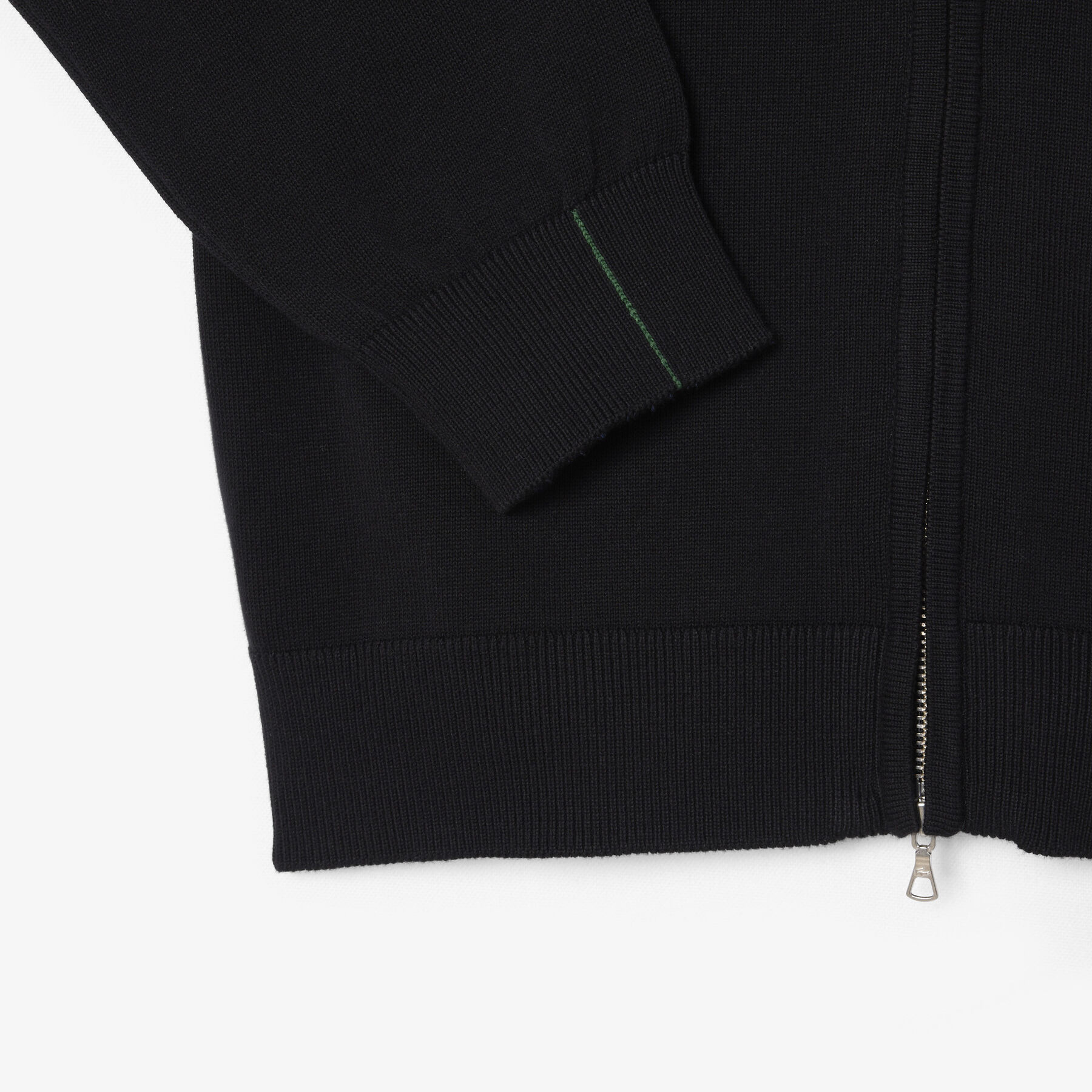 Zipped High Neck Cotton Sweater