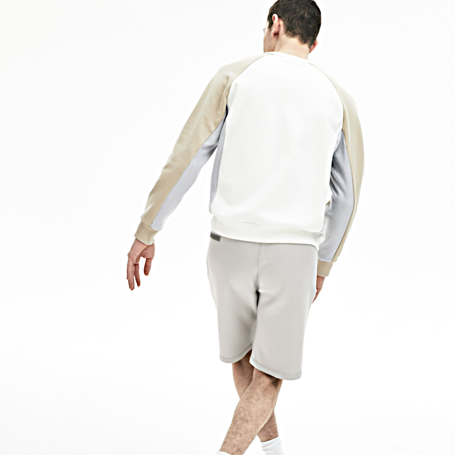 لاكوست سروال قصير برمودا من القطن المرن للرجال من مجموعة lacoste motion