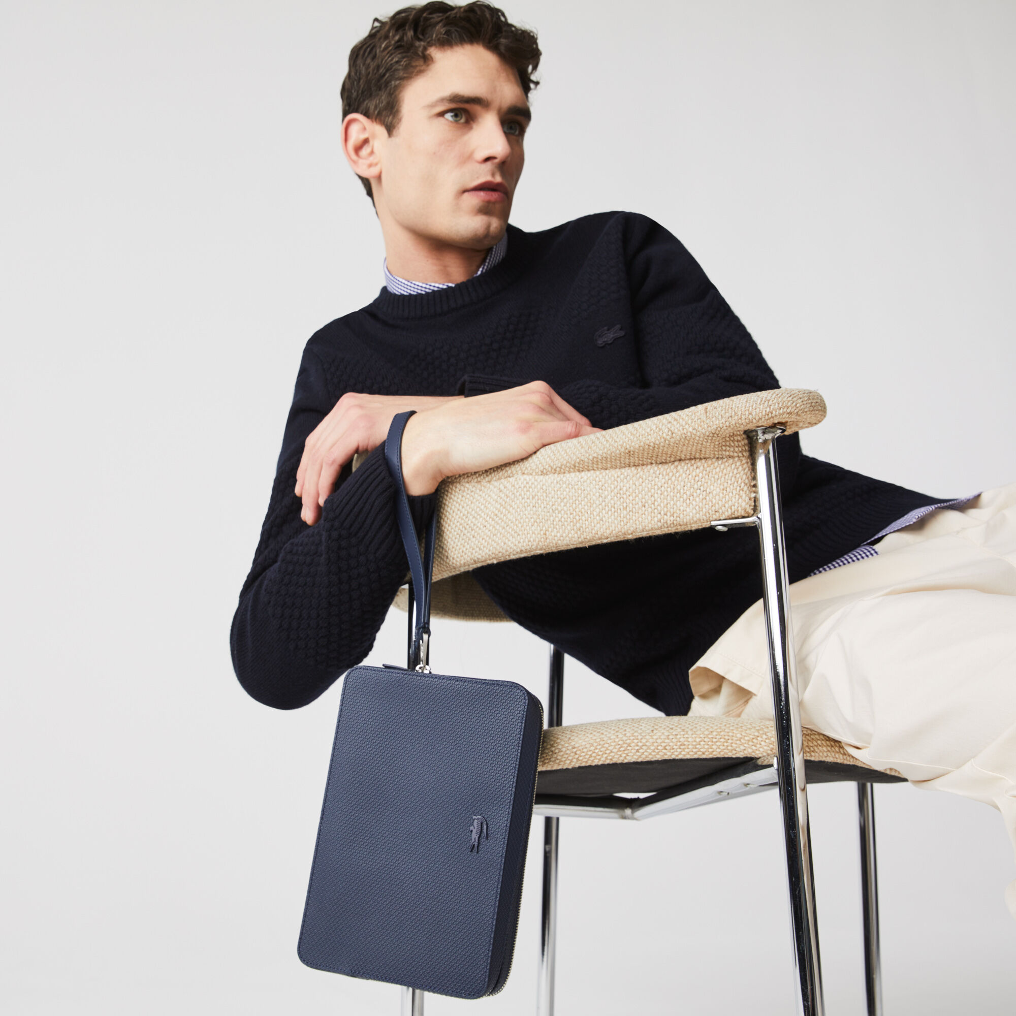 Lacoste chantaco pique leather zip online