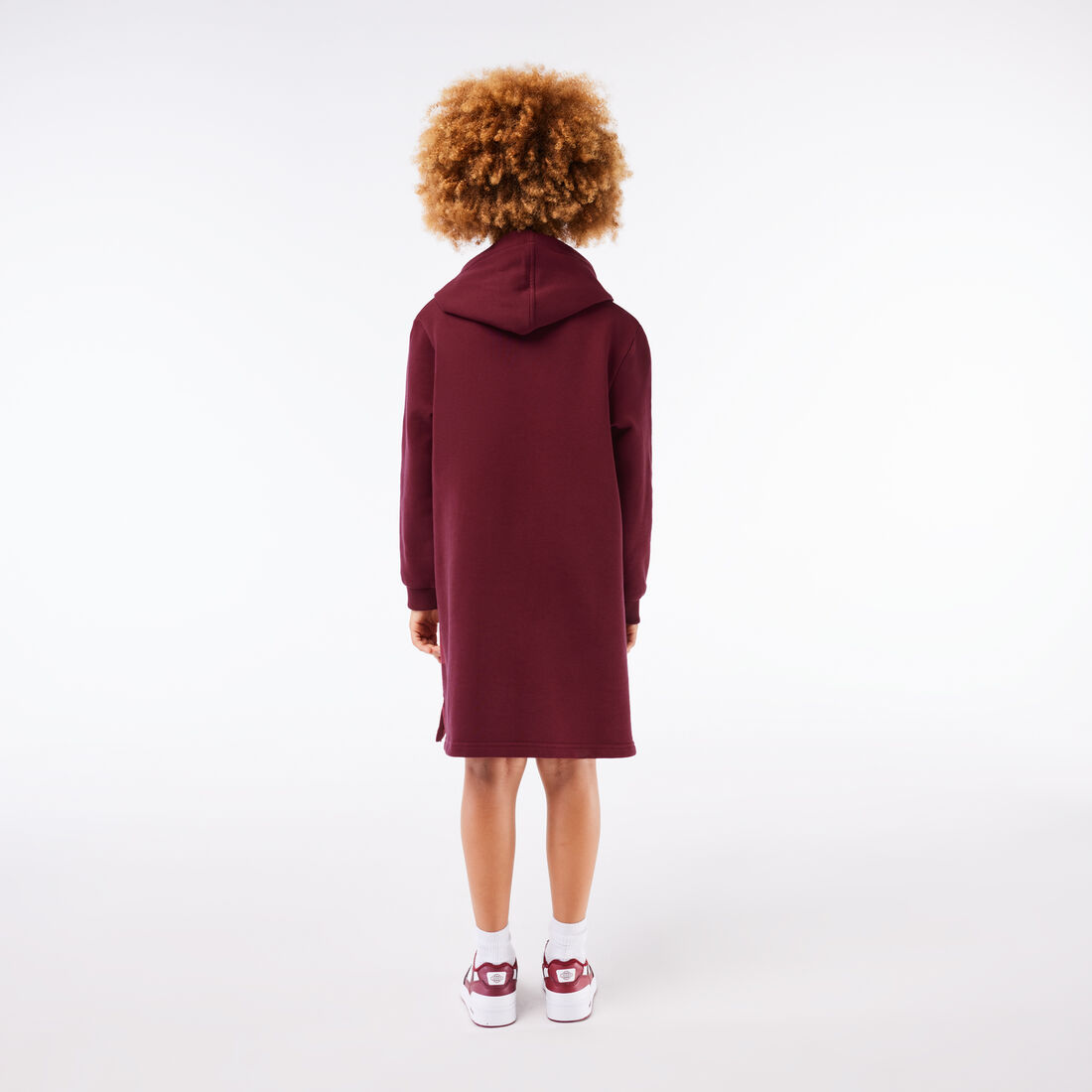 Hooded Cotton Fleece Sweatshirt Dress Hooded Cotton Fleece Sweatshirt Dress