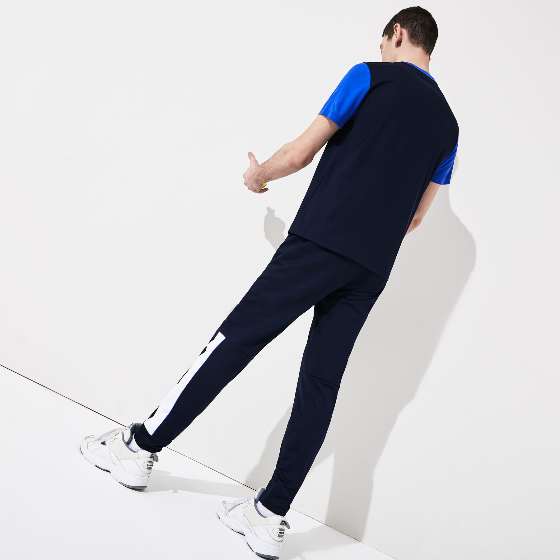 men s lacoste sport run resistant piqu  trackpants