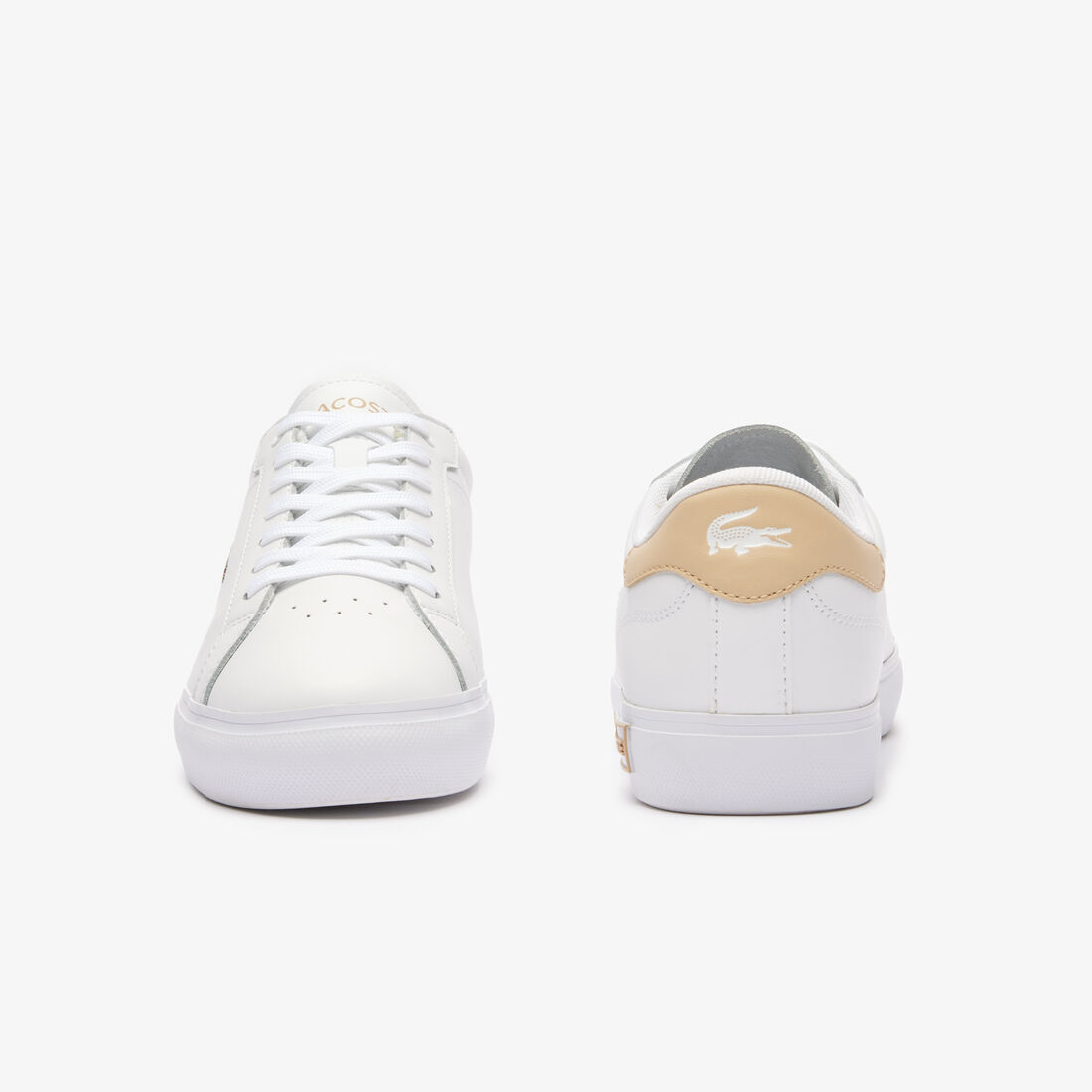 Women's Powercourt Logo Tongue Leather Trainers Women's Powercourt Logo Tongue Leather Trainers