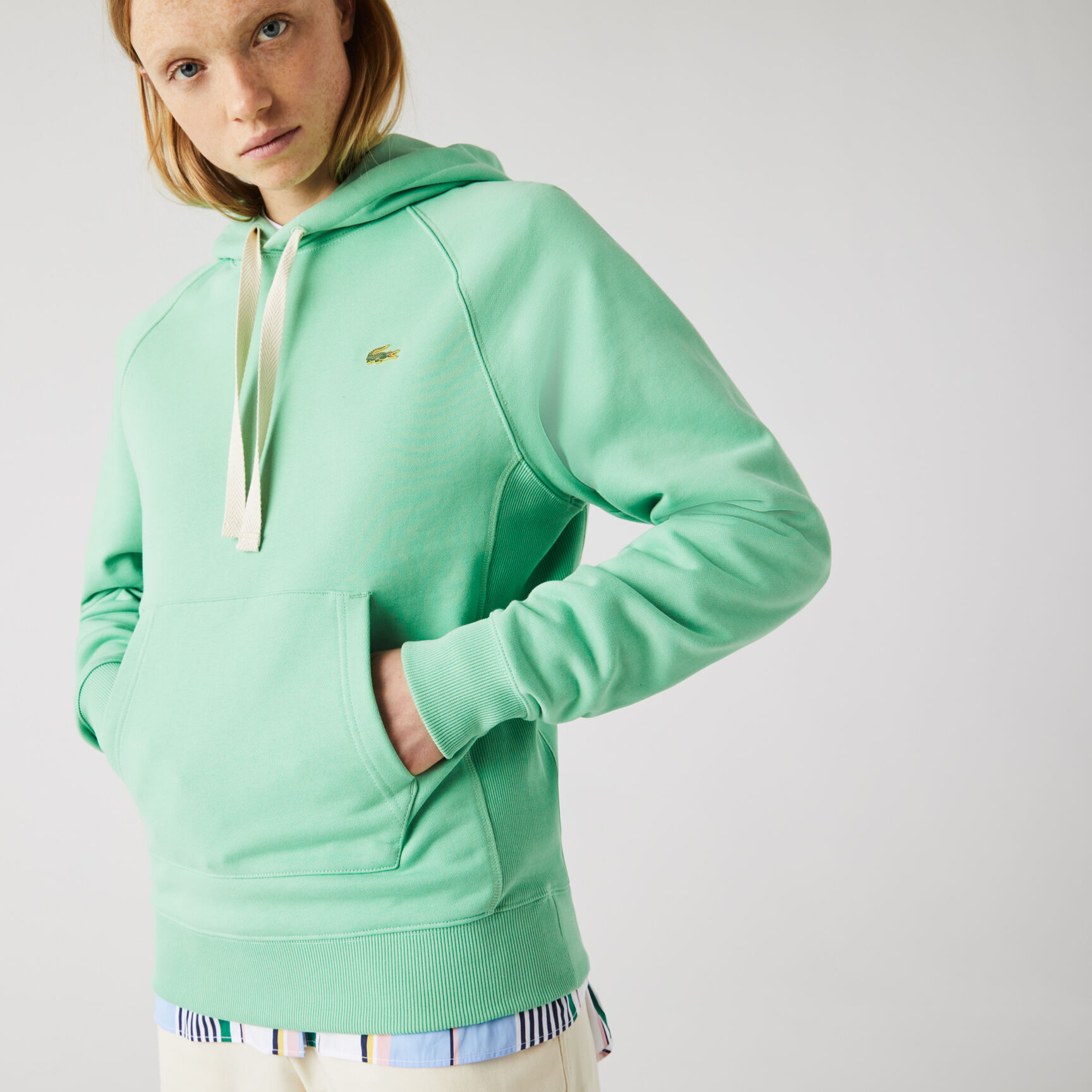 Unisex Lacoste LIVE Hooded Cotton Sweatshirt Unisex Lacoste LIVE Hooded Cotton Sweatshirt