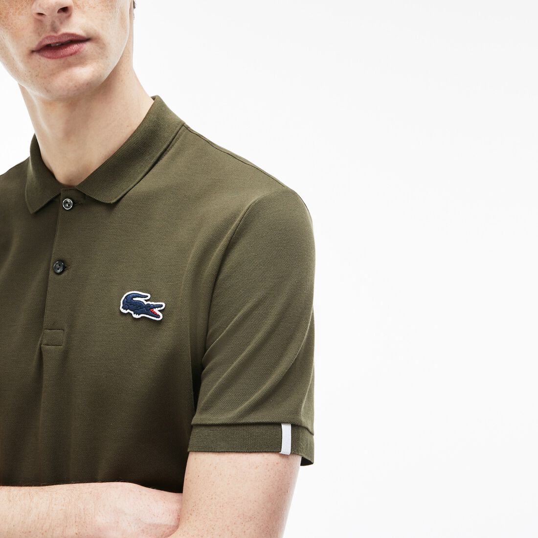 Men's Lacoste LIVE Slim Fit Stretch Mini Piqué Polo Shirt Men's Lacoste LIVE Slim Fit Stretch Mini Piqué Polo Shirt
