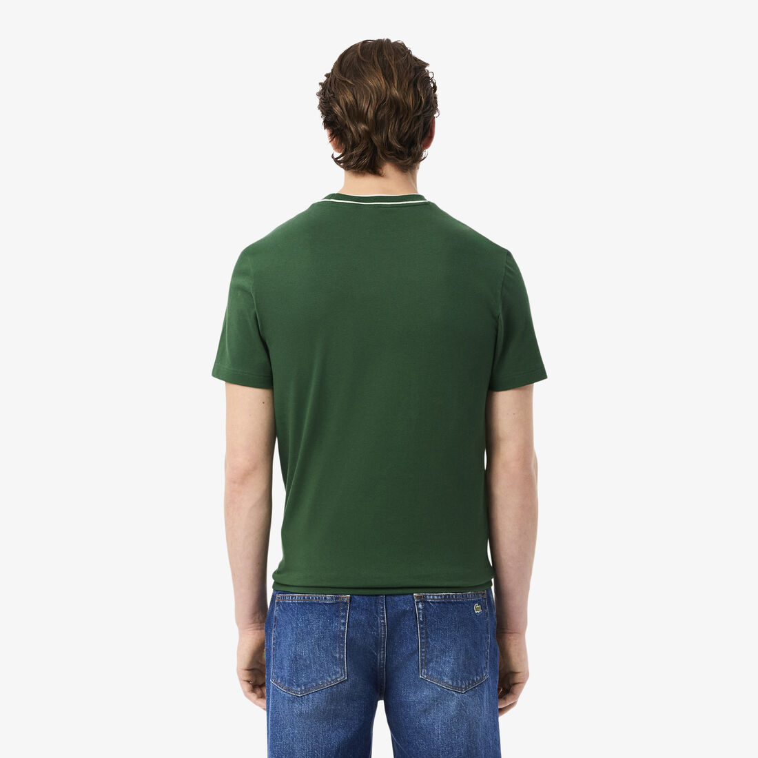 Stretch Pique Stripe Collar T-shirt Stretch Pique Stripe Collar T-shirt