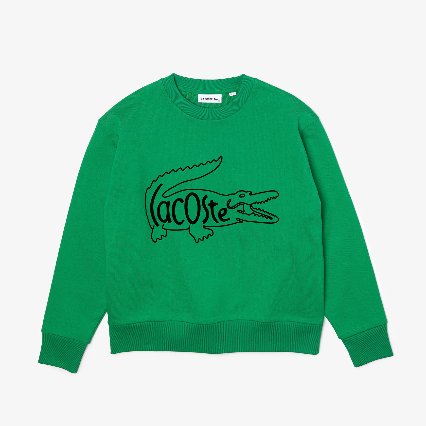 Women’s Crew Neck Crocodile Print Cotton Fleece Sweatshirt Women’s Crew Neck Crocodile Print Cotton Fleece Sweatshirt