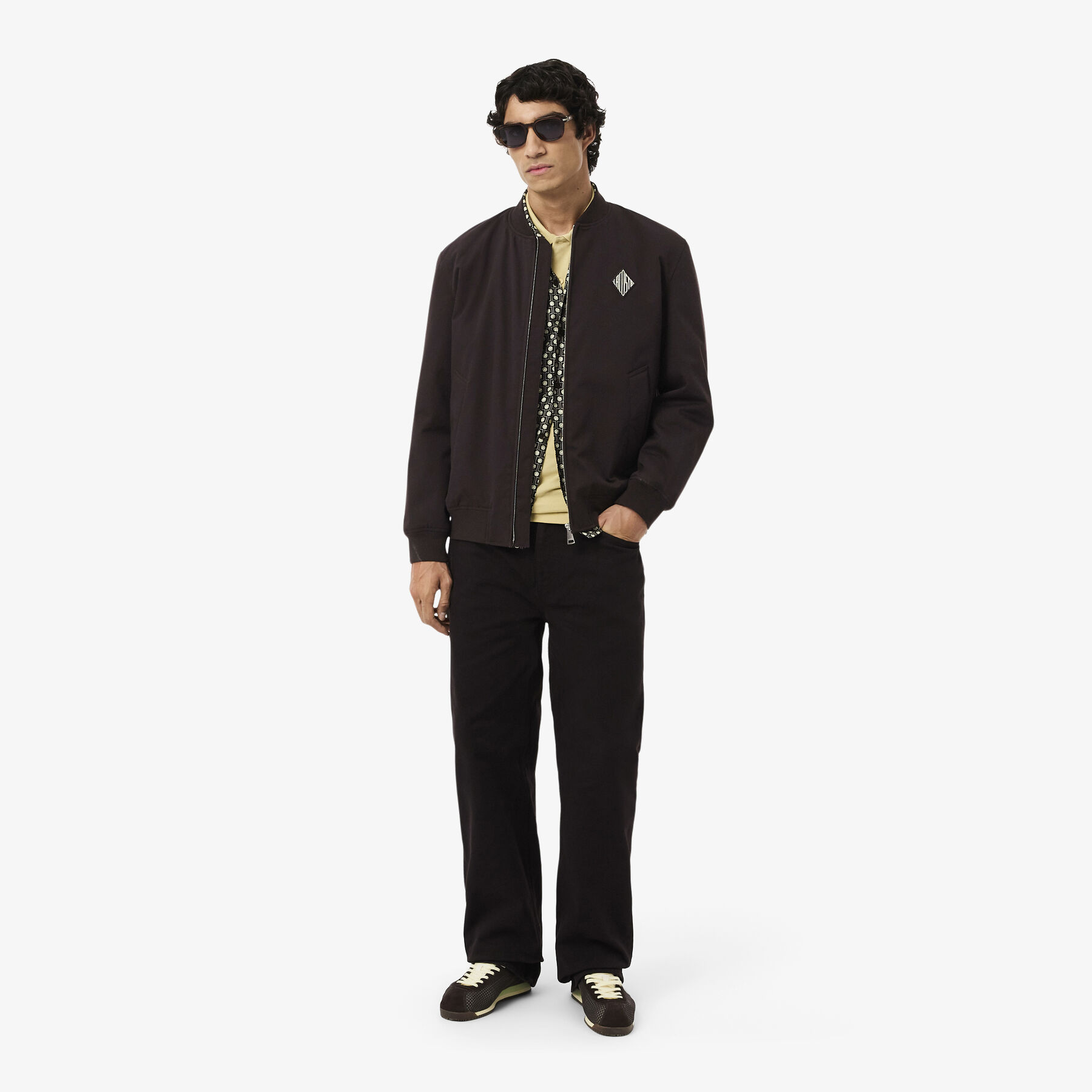 Retro Badge Water-Repellent Bomber Jacket lacoste retro badge water repellent bomber jacket