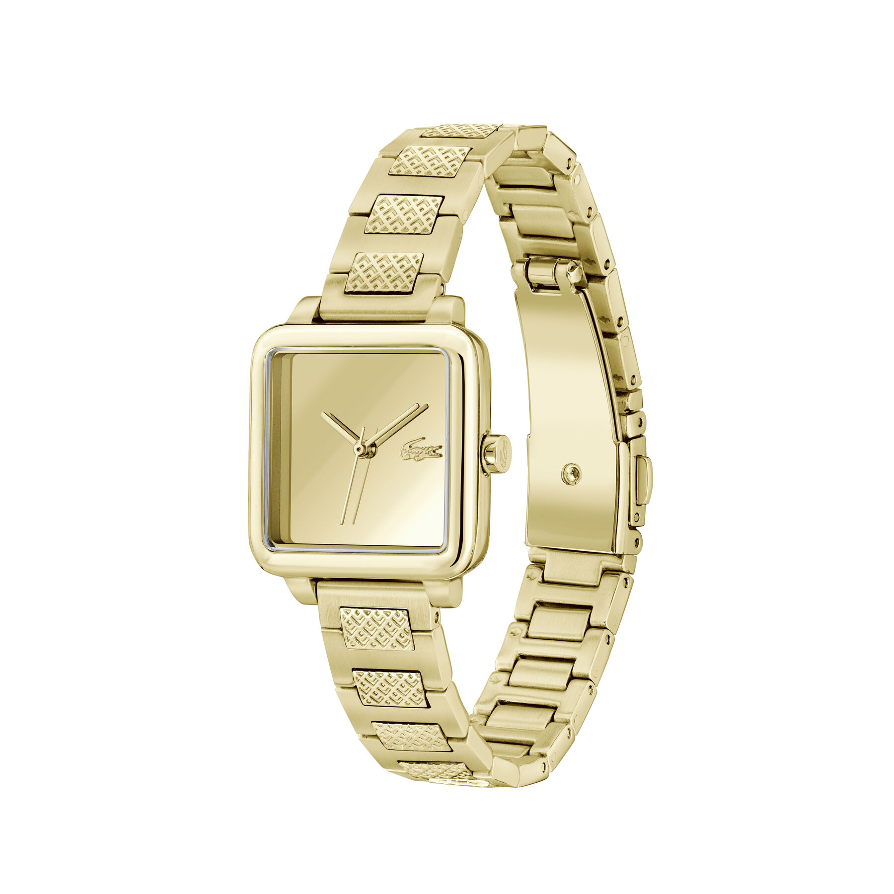 ساعة L.12.12 Leap بسوار معدني لاكوست ساعة l 12 12 leap بسوار معدني