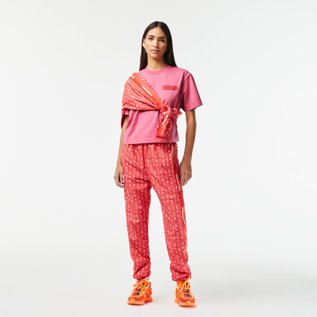 تيشيرت لاكوست قطن جيرسيه بقصة فضفاضة للنساء تيشيرت لاكوست قطن جيرسيه بقصة فضفاضة للنساء