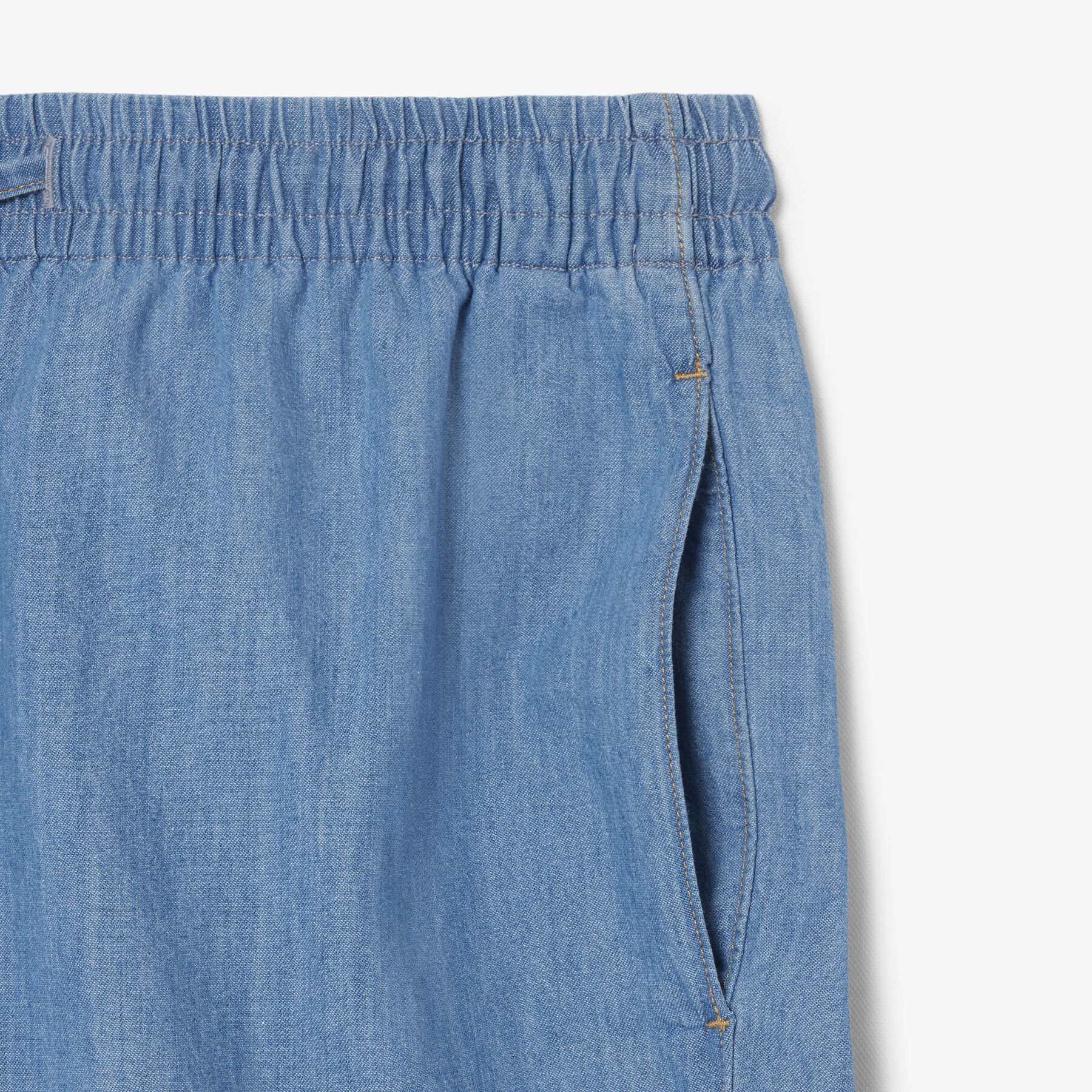 lacoste relaxed fit denim shorts