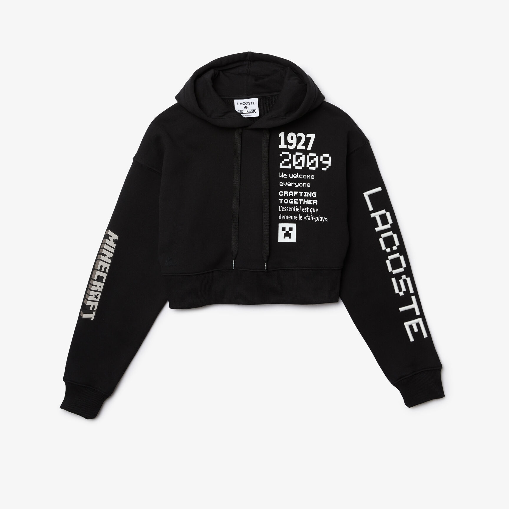 Women's Lacoste L!VE Collab Minecraft Oversized Fleece Hoodie