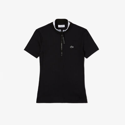 Women’s Lacoste Jacquard Zip Polo Shirt