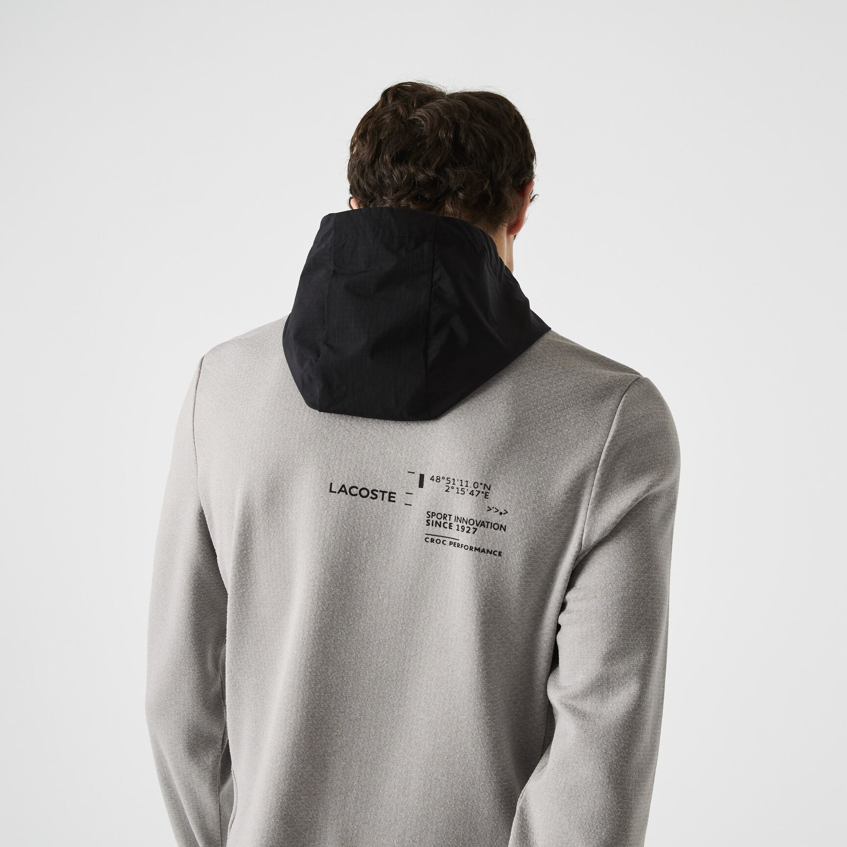 Men's Lacoste SPORT Nylon Contrast Hood Pullover Jacket Men's Lacoste SPORT Nylon Contrast Hood Pullover Jacket