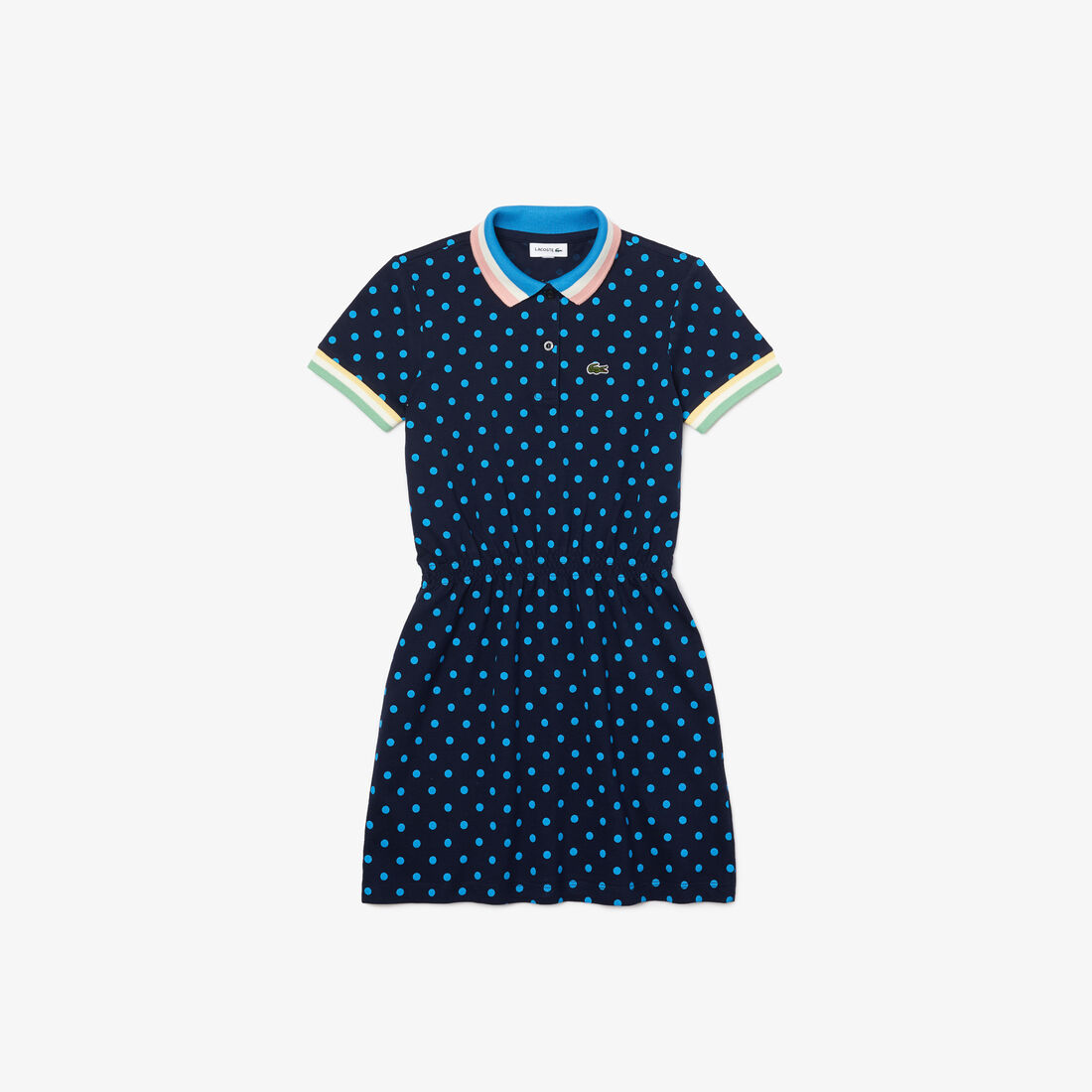 Girls’ Polka Dot Cotton Piqué Polo Dress