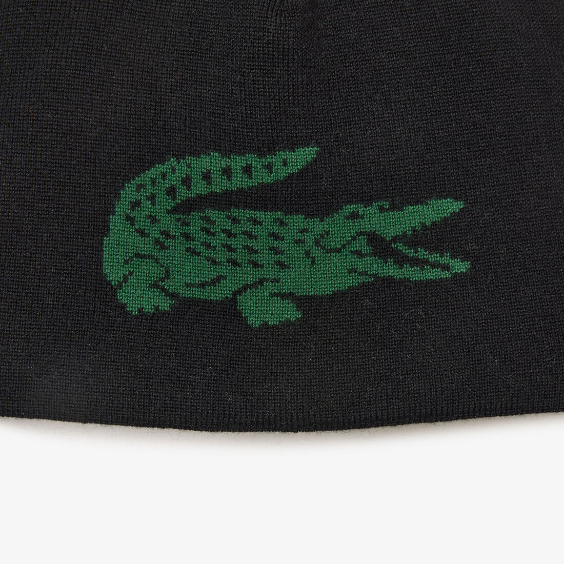 Unisex Lacoste Contrast Crocodile Reversible Beanie Unisex Lacoste Contrast Crocodile Reversible Beanie