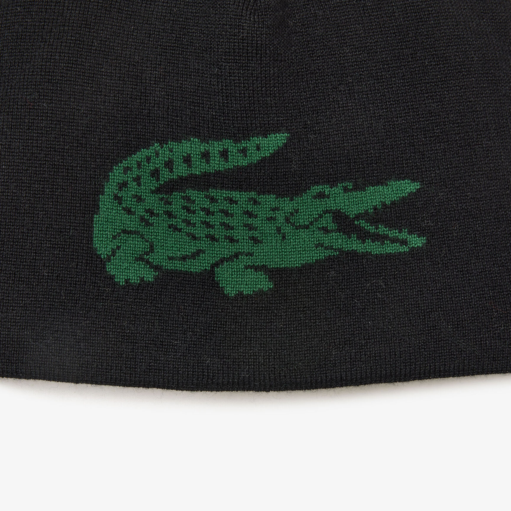 Unisex Lacoste Contrast Crocodile Reversible Beanie Unisex Lacoste Contrast Crocodile Reversible Beanie