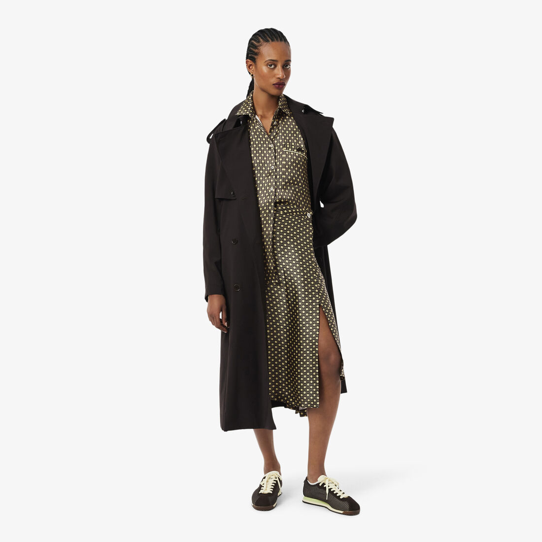 Oversized Printed Satin Shirt Oversized Printed Satin Shirt