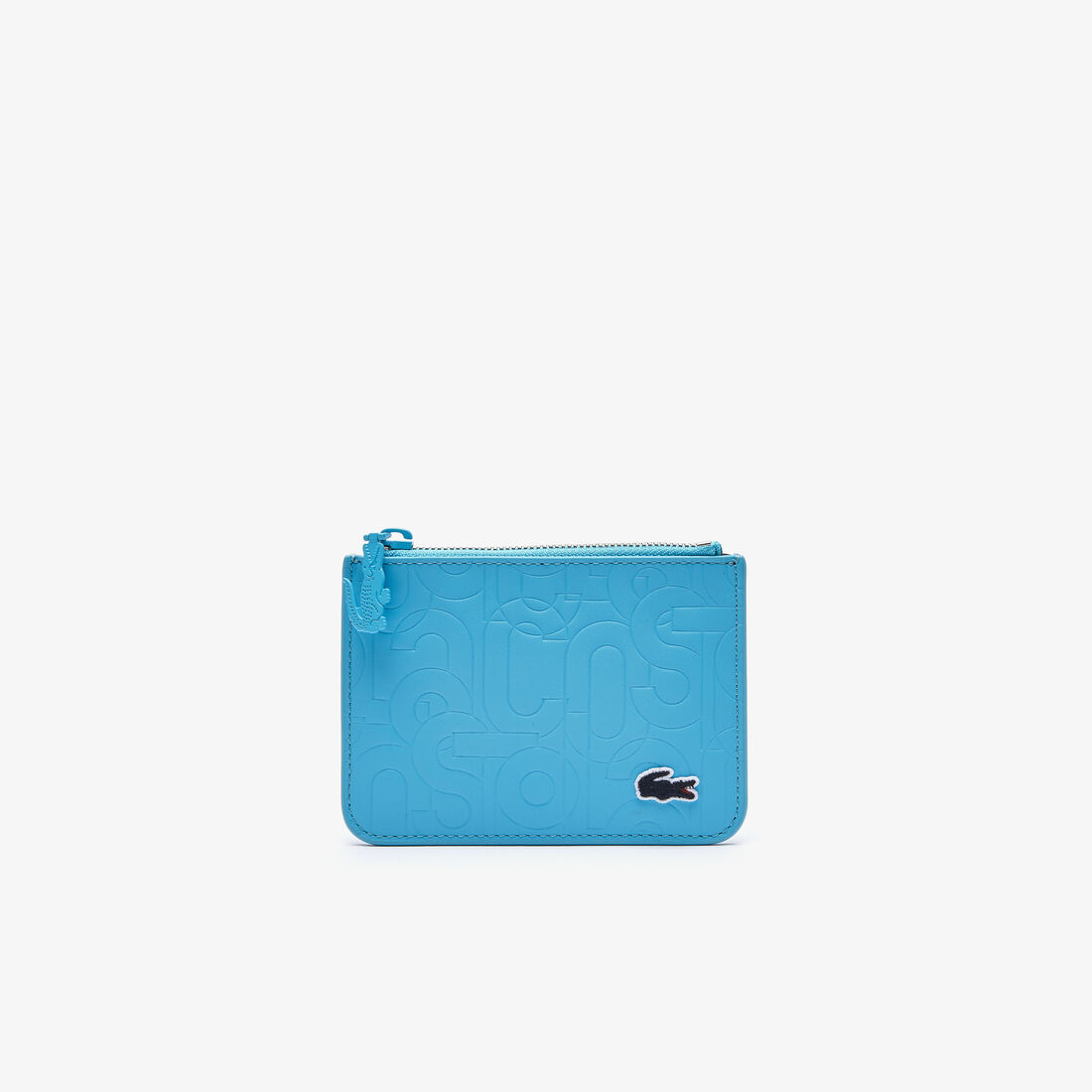 Women&rsquo;s Lacoste Small Embossed Leather Zip Clutch