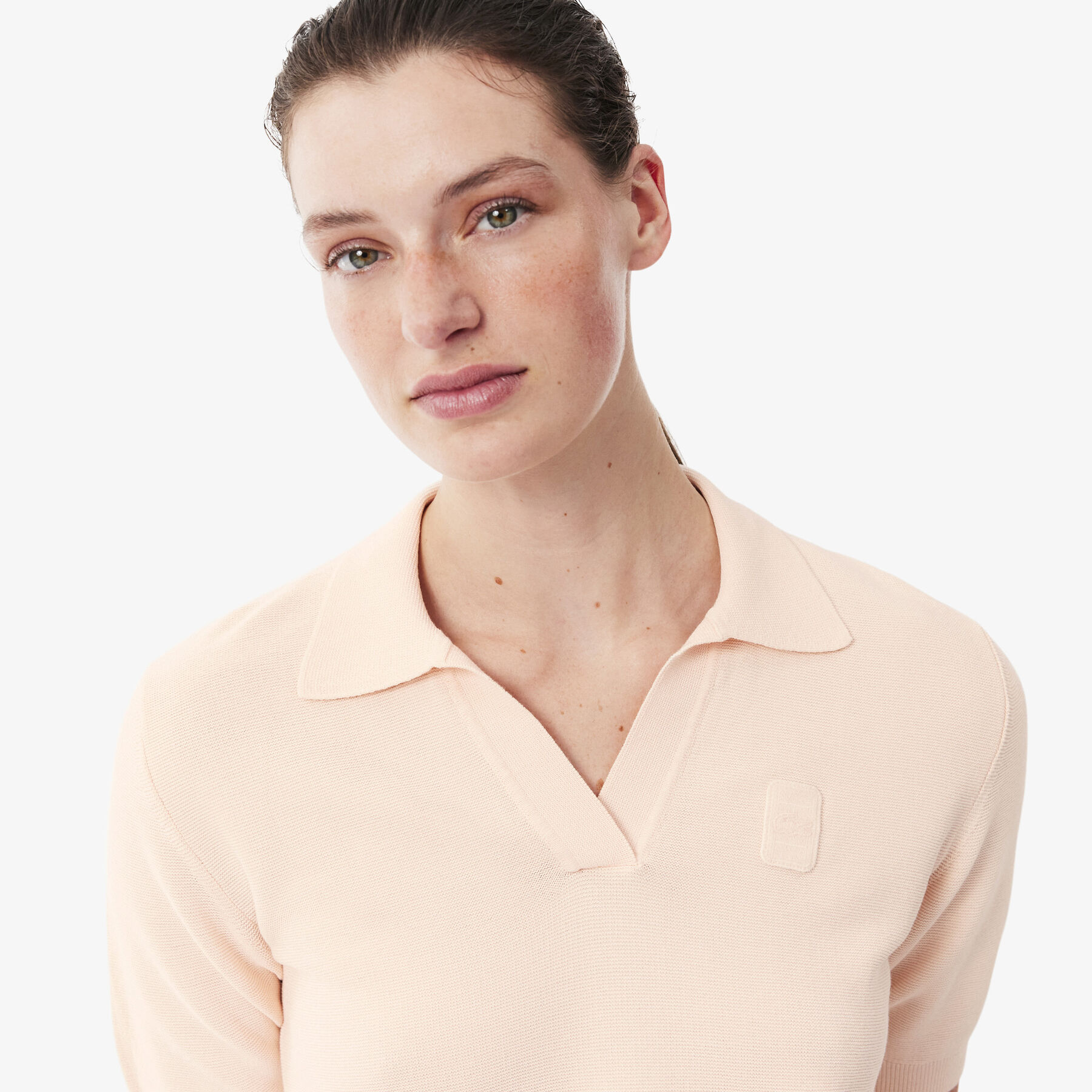 Regular Fit Open Neck Badge Accent Knit Polo Shirt lacoste regular fit open neck badge accent knit polo shirt