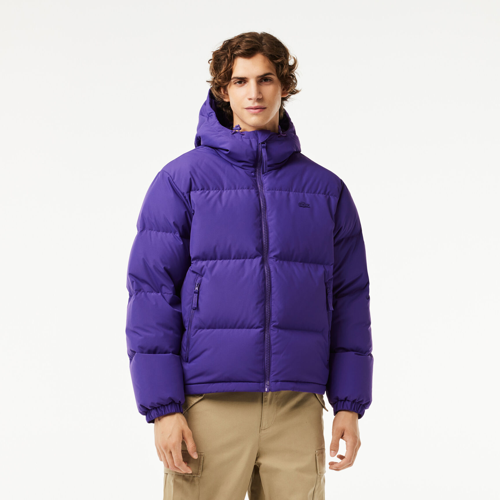 Men's Lacoste Quilted Water-Repellent Short Jacket Men's Lacoste Quilted Water-Repellent Short Jacket