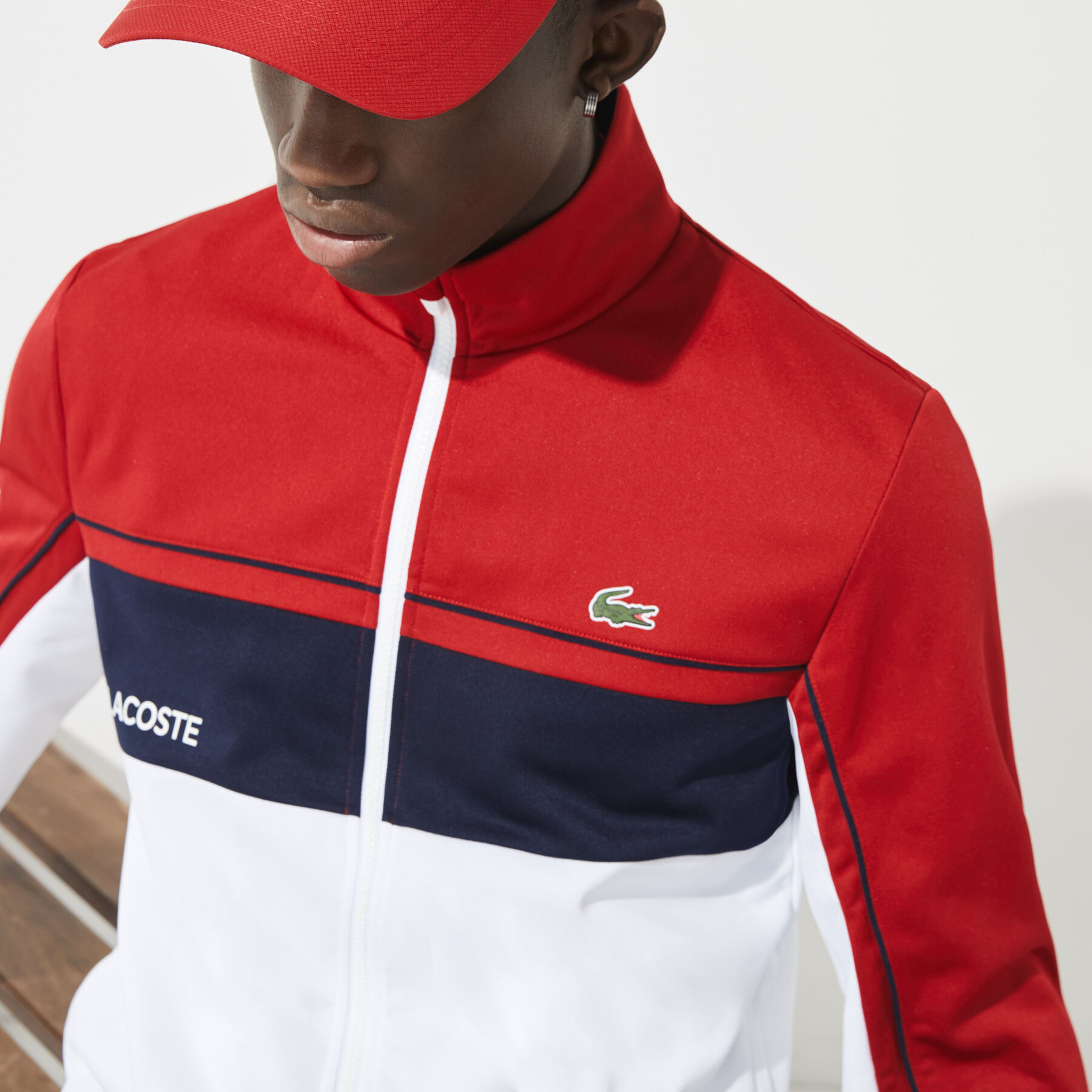 Men’s Lacoste SPORT Resistant Colourblock Piqué Zip Sweatshirt men s lacoste sport resistant colourblock piqu zip sweatshirt