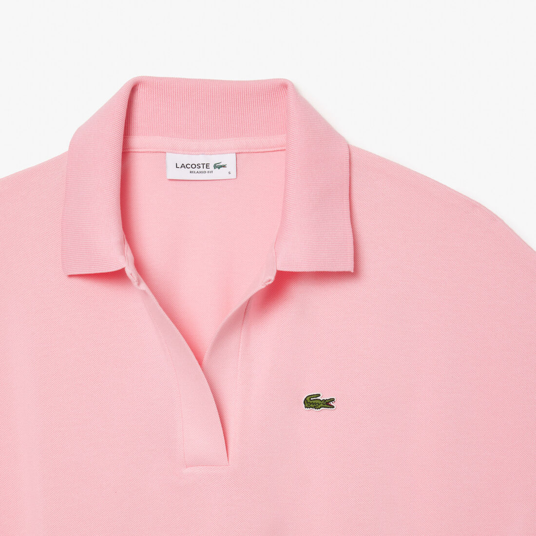 قميص بولو بيكيه سائل بياقة مفتوحة قميص بولو بيكيه سائل بياقة مفتوحة