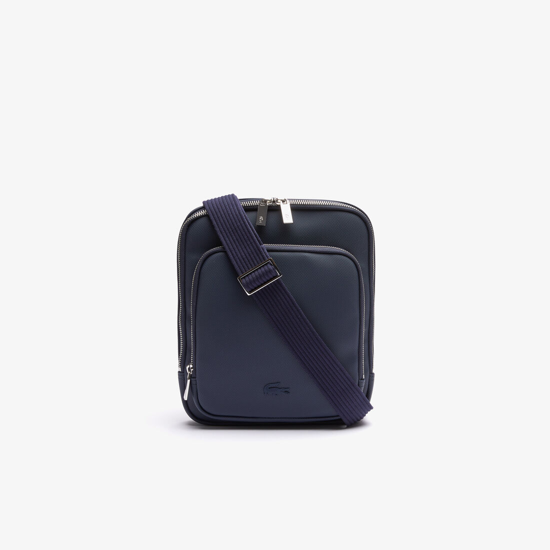 Men's Classic Zippered Pocket Rectangular Crossbody Bag