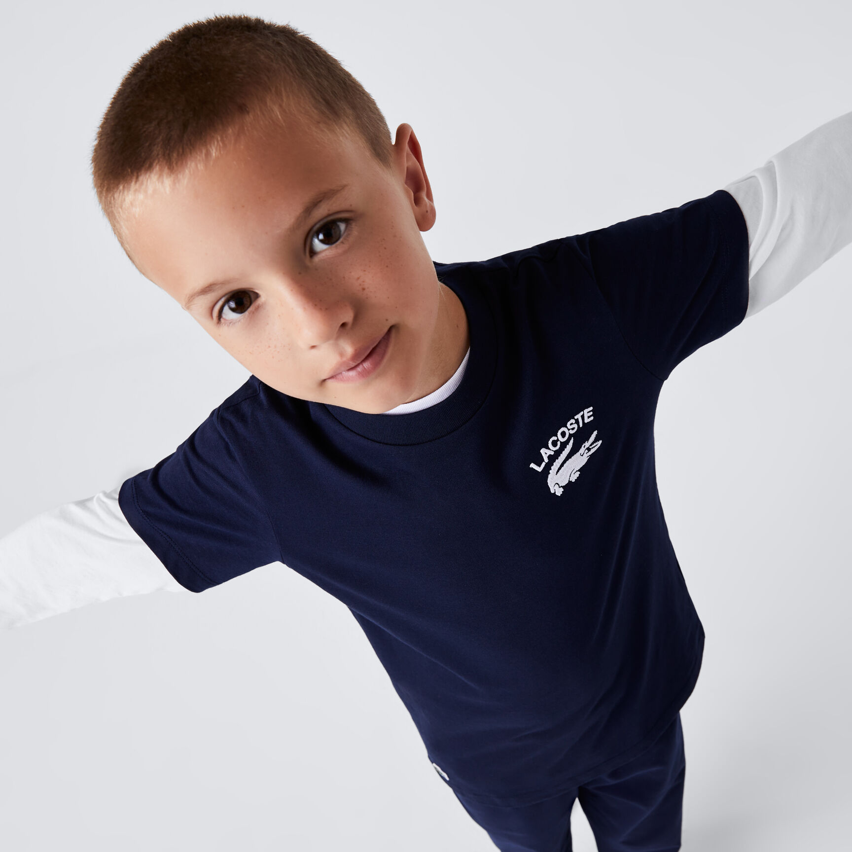 Boys' Lacoste Printed Cotton Jersey T-shirt Boys' Lacoste Printed Cotton Jersey T-shirt