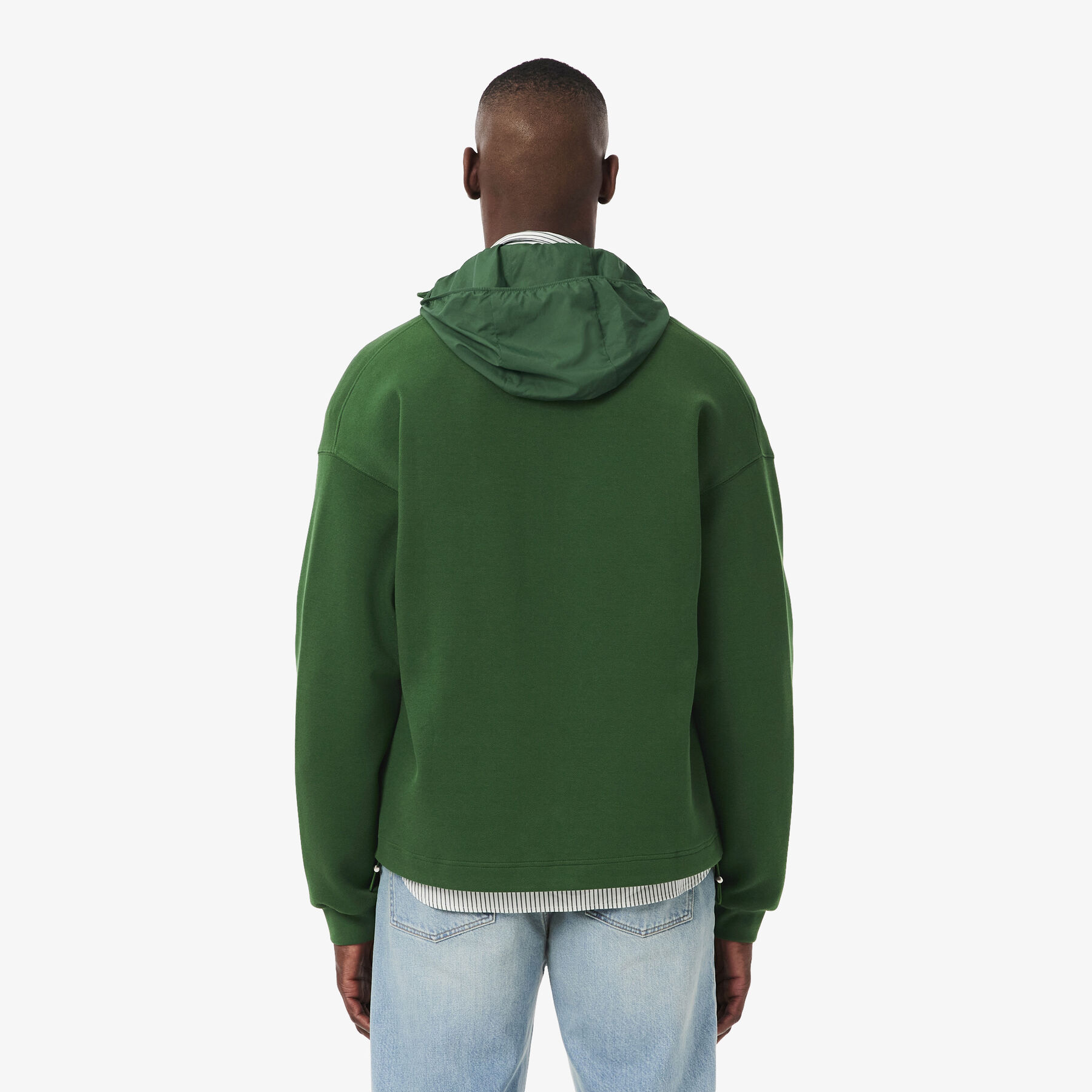 lacoste loose fit signature badge sweatshirt