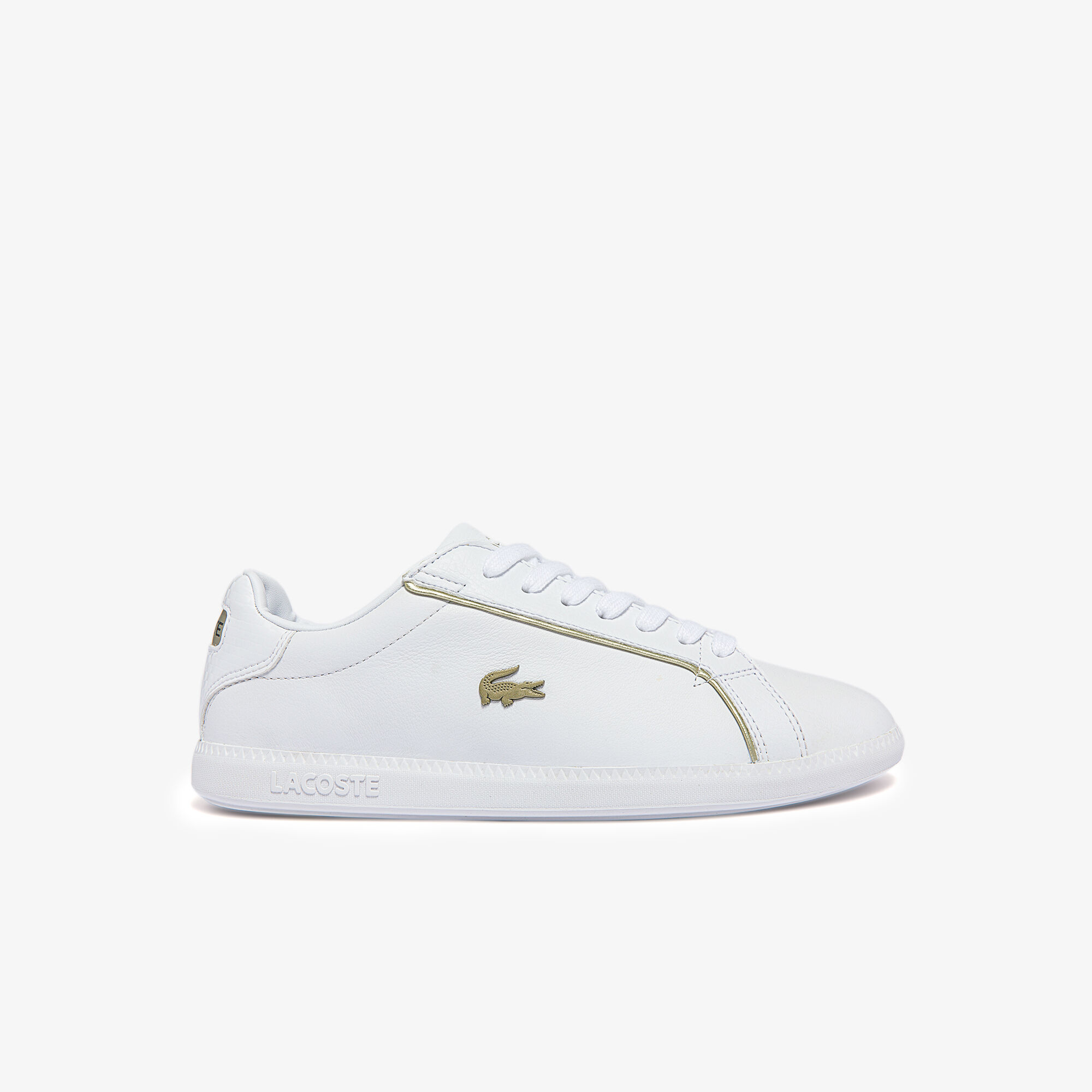 Lacoste metallic trainers shop